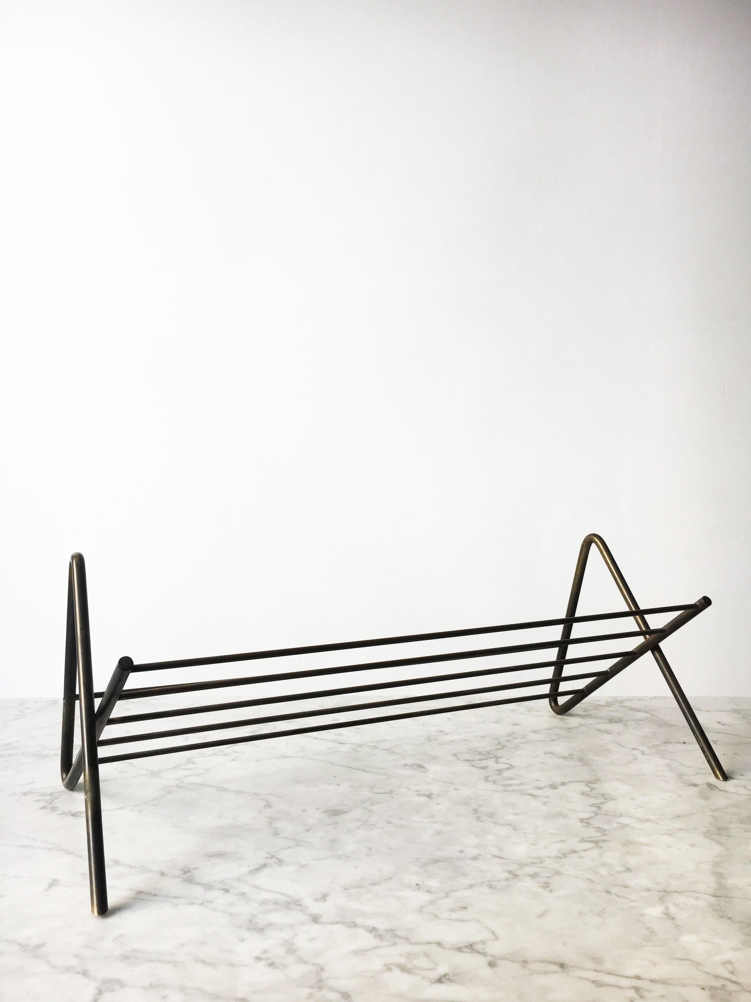 Carl Auböck Modernist Book Stand, Brass, Austria, 1950s For Sale 5