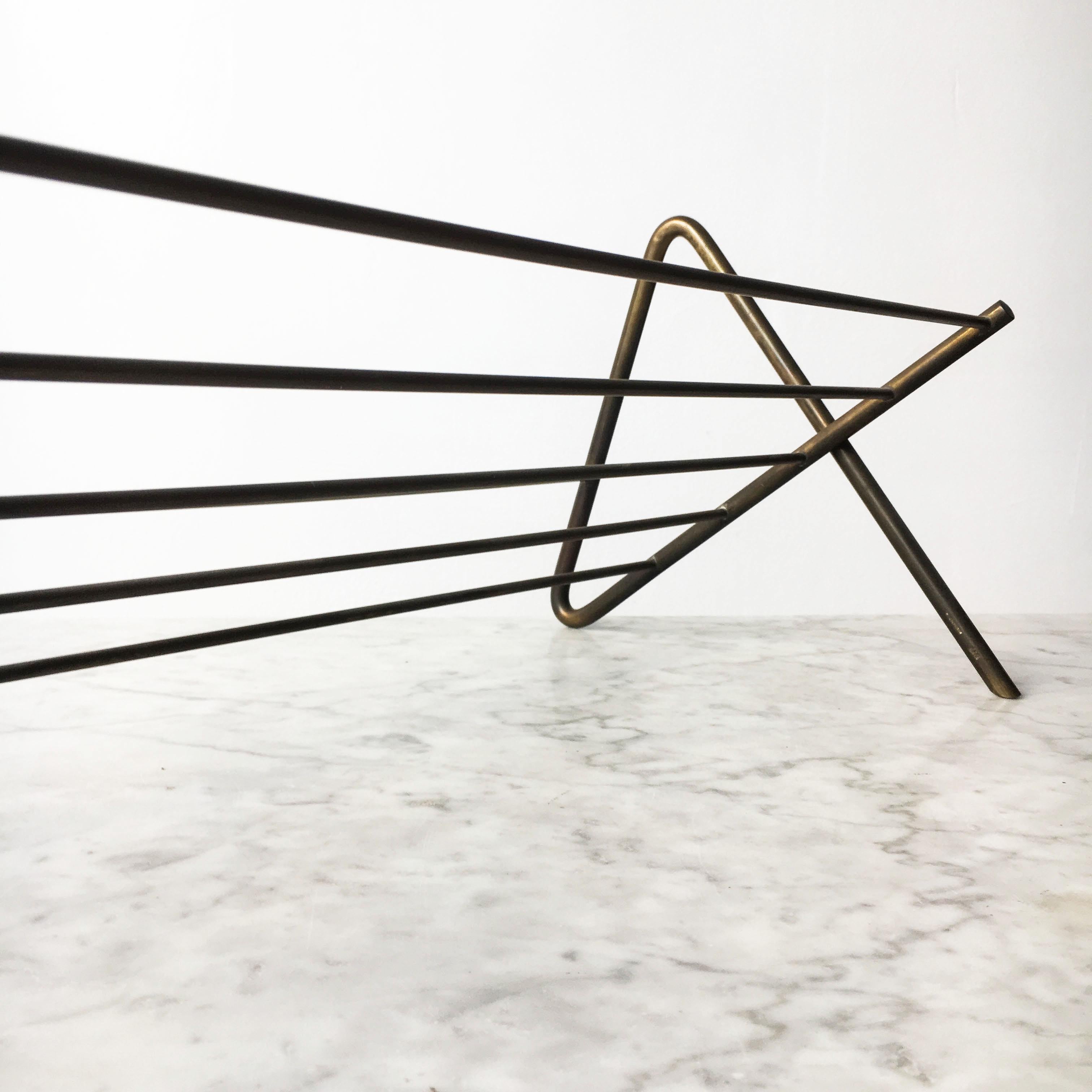 Carl Auböck Modernist Book Stand, Brass, Austria, 1950s For Sale 6