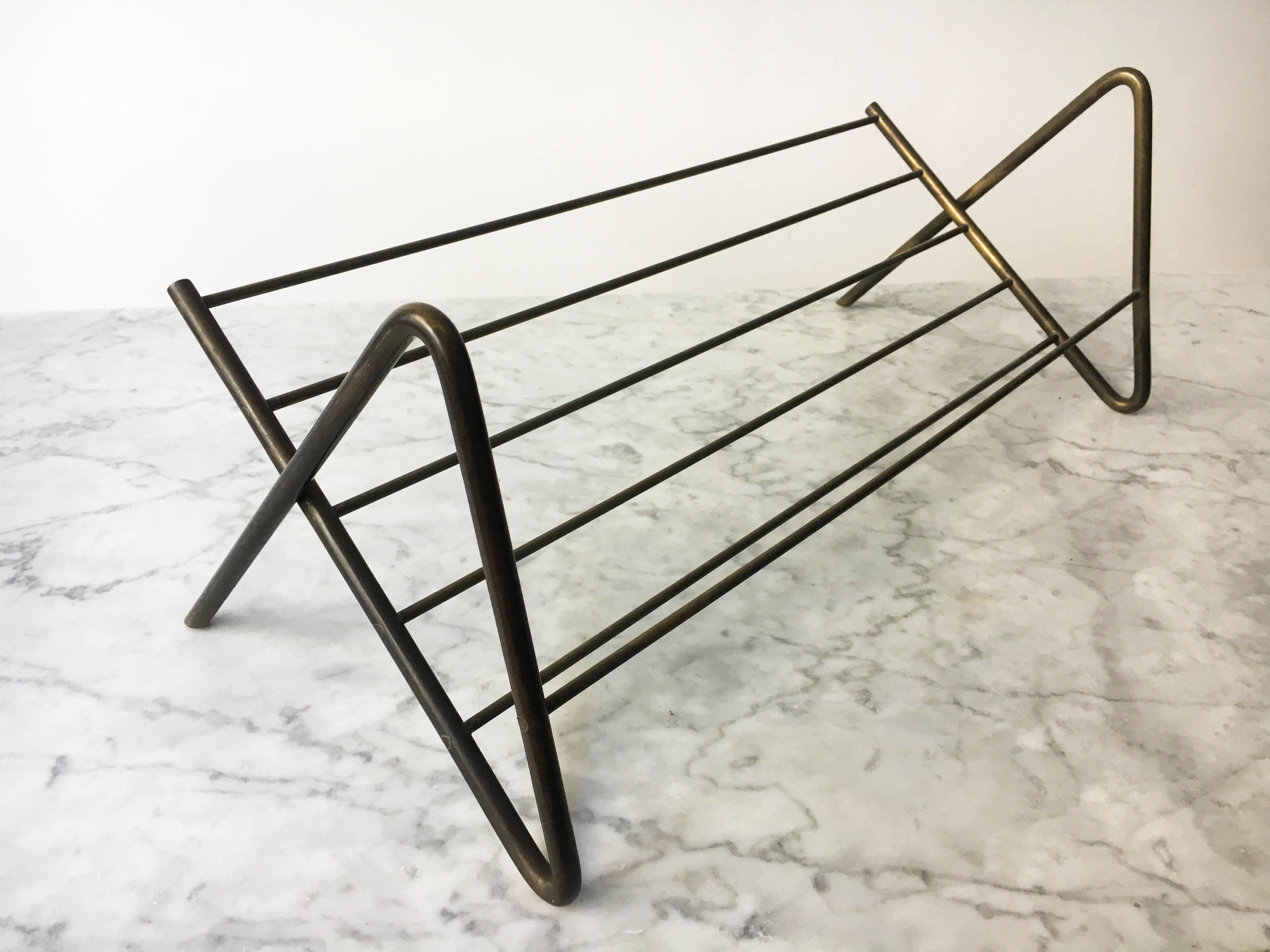 Carl Auböck Modernist Book Stand, Brass, Austria, 1950s For Sale 9