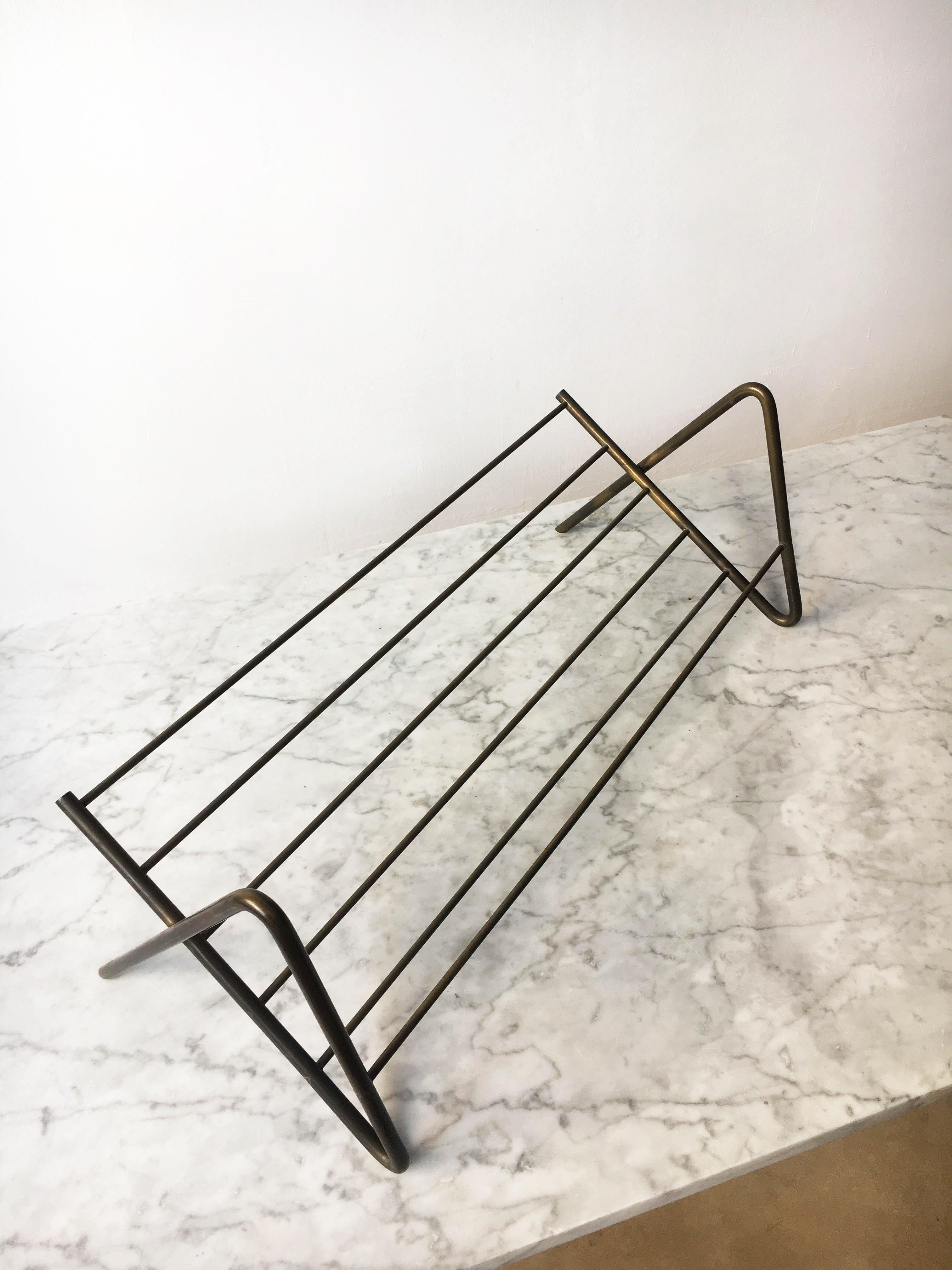 Carl Auböck Modernist Book Stand, Brass, Austria, 1950s For Sale 10
