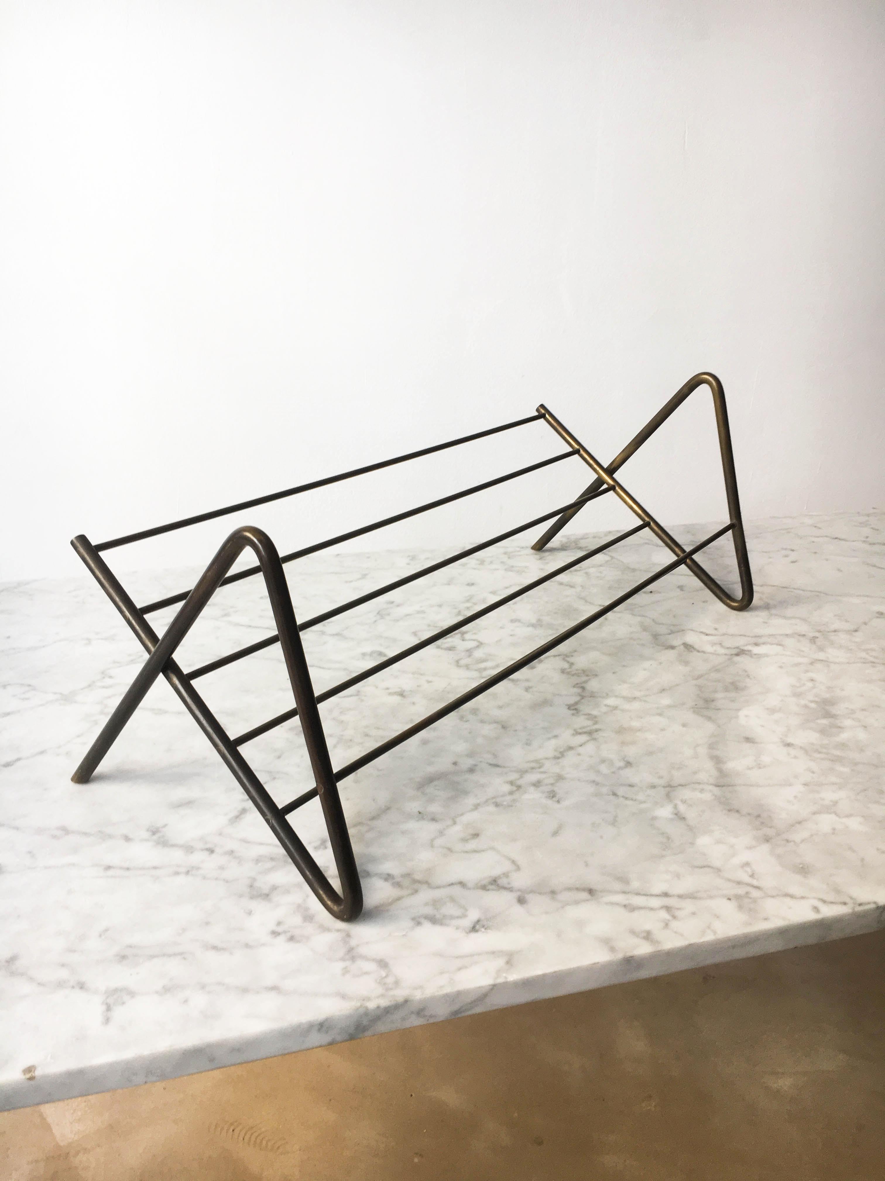 Carl Auböck Modernist Book Stand, Brass, Austria, 1950s For Sale 11