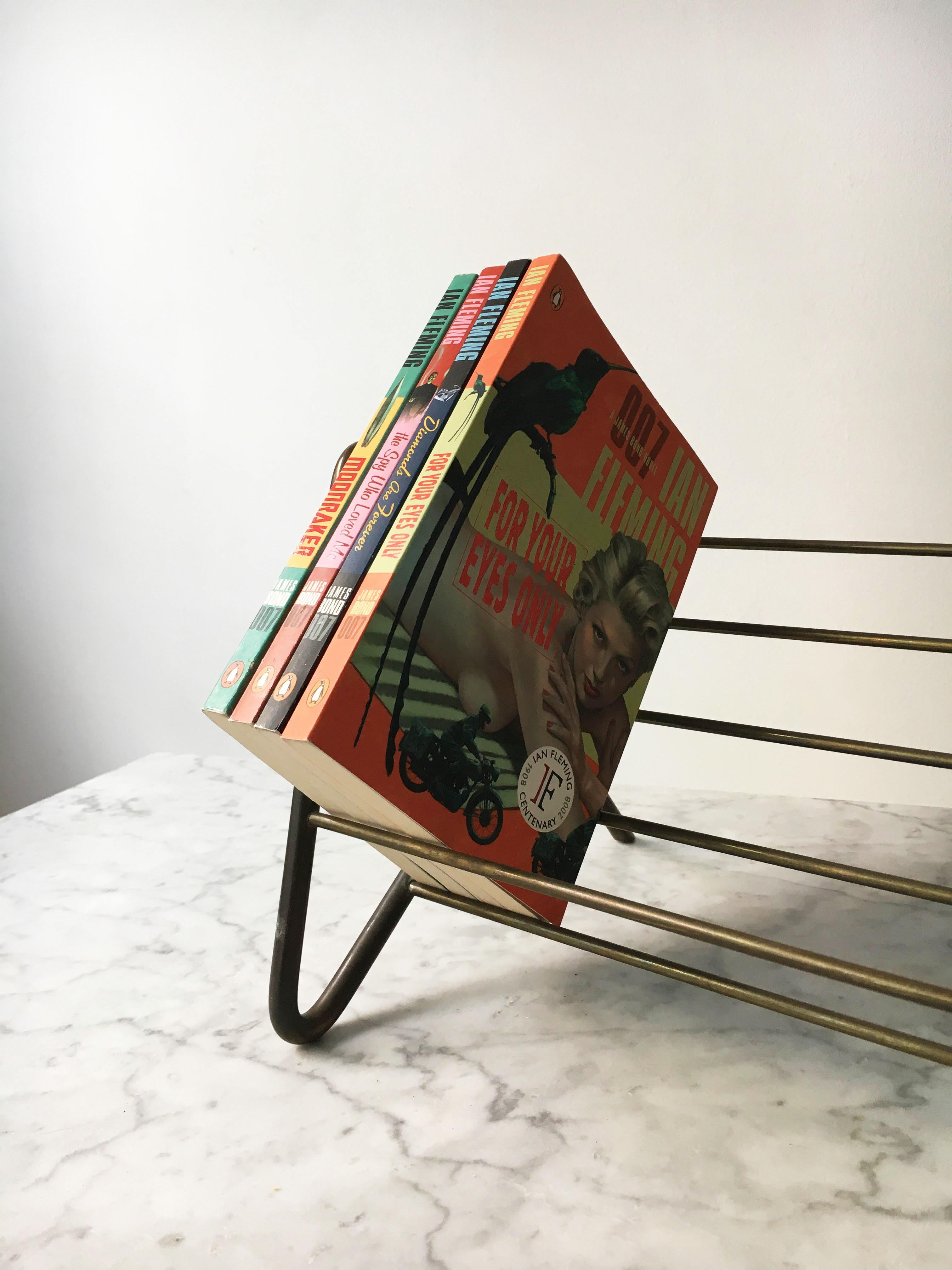 Carl Auböck Modernist Book Stand, Brass, Austria, 1950s For Sale 12