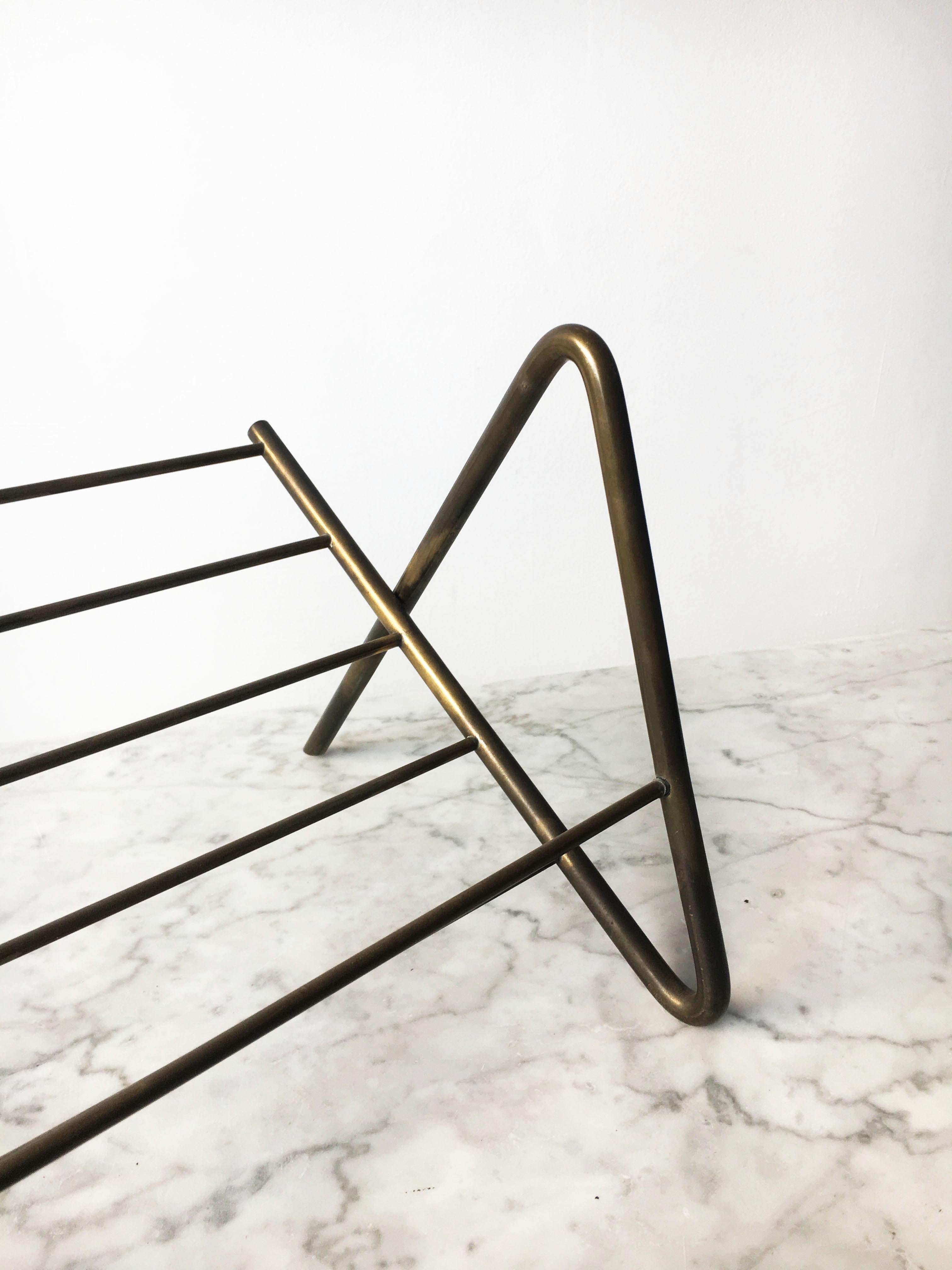 Carl Auböck Modernist Book Stand, Brass, Austria, 1950s For Sale 2