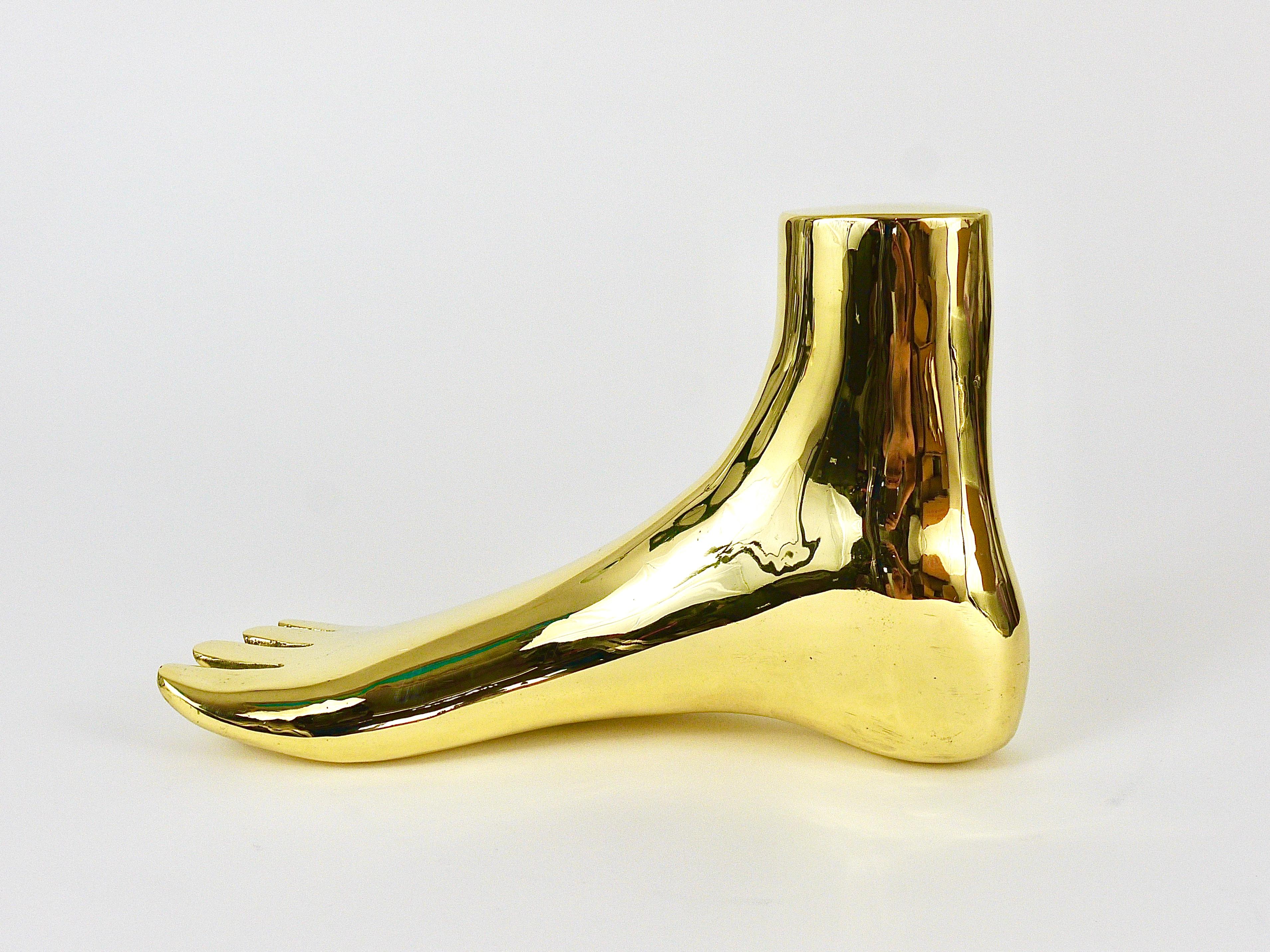 20th Century Carl Auböck Monumental Brass Foot Sculpture, Werkstätte Auböck, Austria For Sale