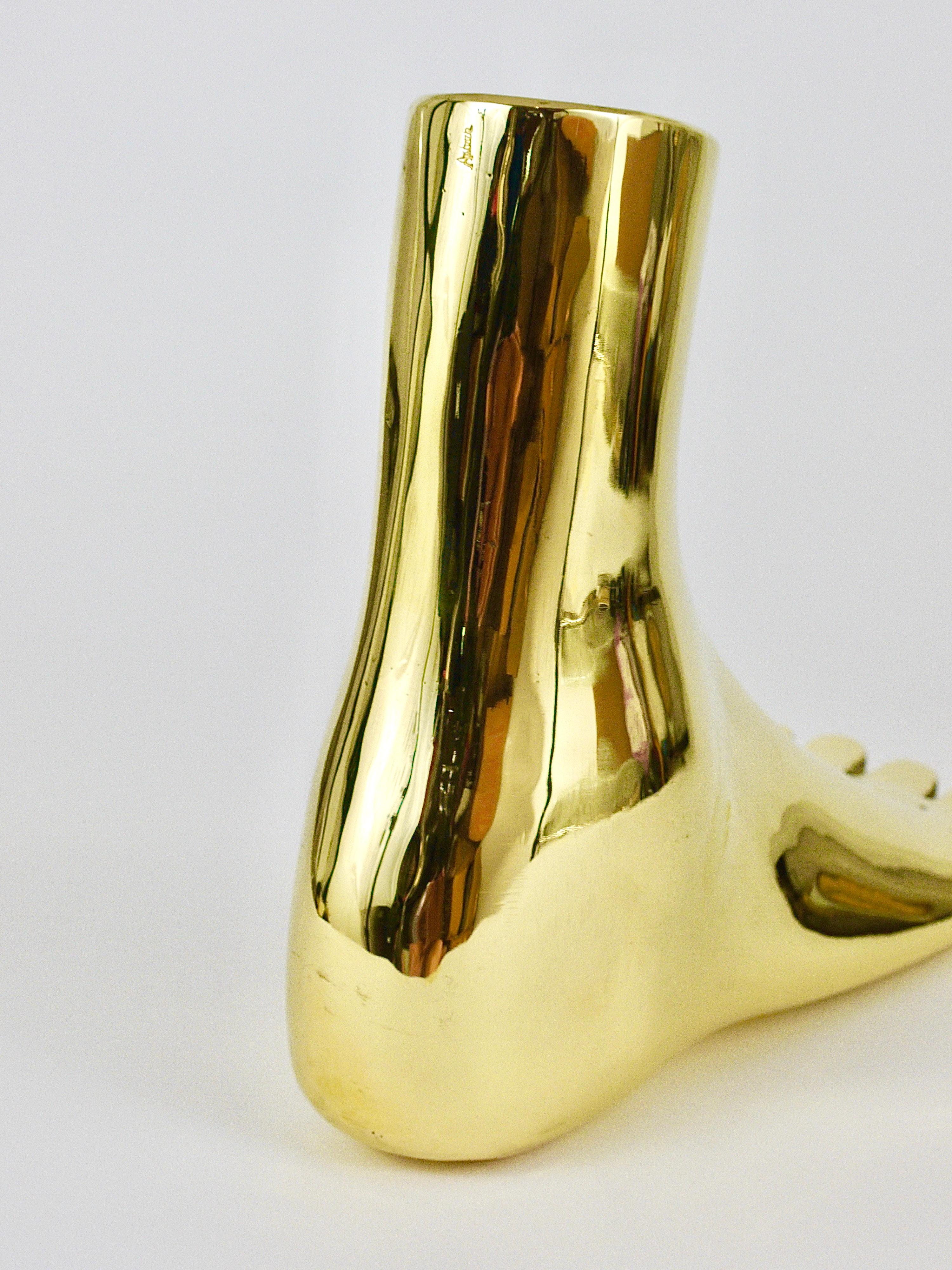 Carl Auböck Monumental Brass Foot Sculpture, Werkstätte Auböck, Austria For Sale 1