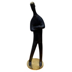 Carl Aubock "My Son" Patinated Brass Sculpture #4752