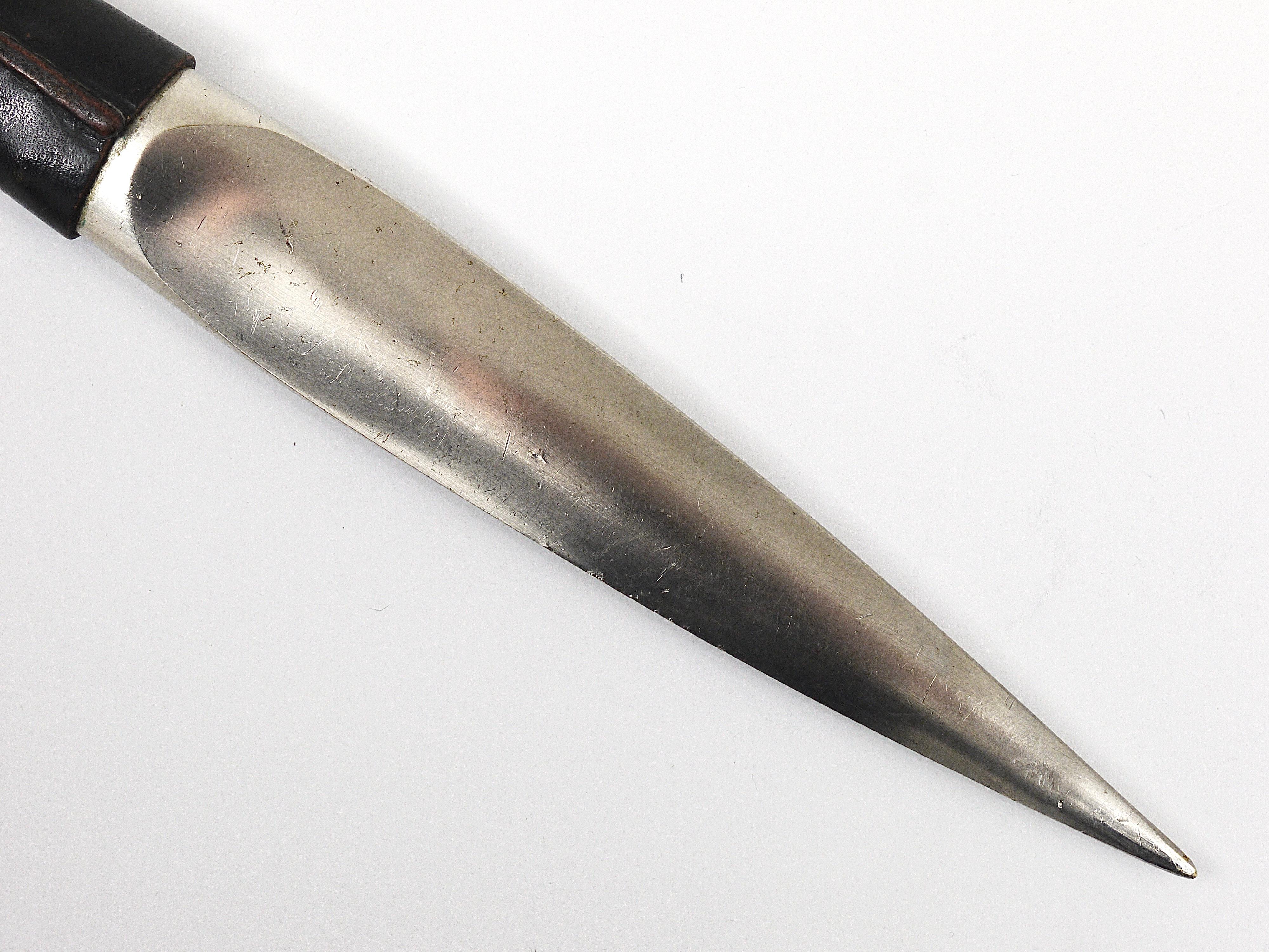 Carl Auböck Nickel-Plated Brass Leather Letter Opener, Paper Knife, 1950s 5
