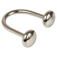 Carl Auböck Nickel Plated U-Shaped Brass Key Ring Chain Holder Knopferl (porte-clés en forme de U en laiton)