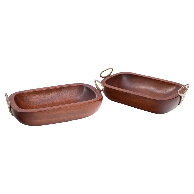 Carl Auböck Nut Teak Bowls For Sale at 1stDibs