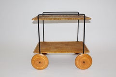 Carl Auböck Organic Mid Century Modern Bar Cart Serving Trolley 1951 Vienna
