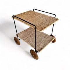Carl Auböck Organic Mid-Century Modern Bar Cart Serving Trolley, Vienna 1951