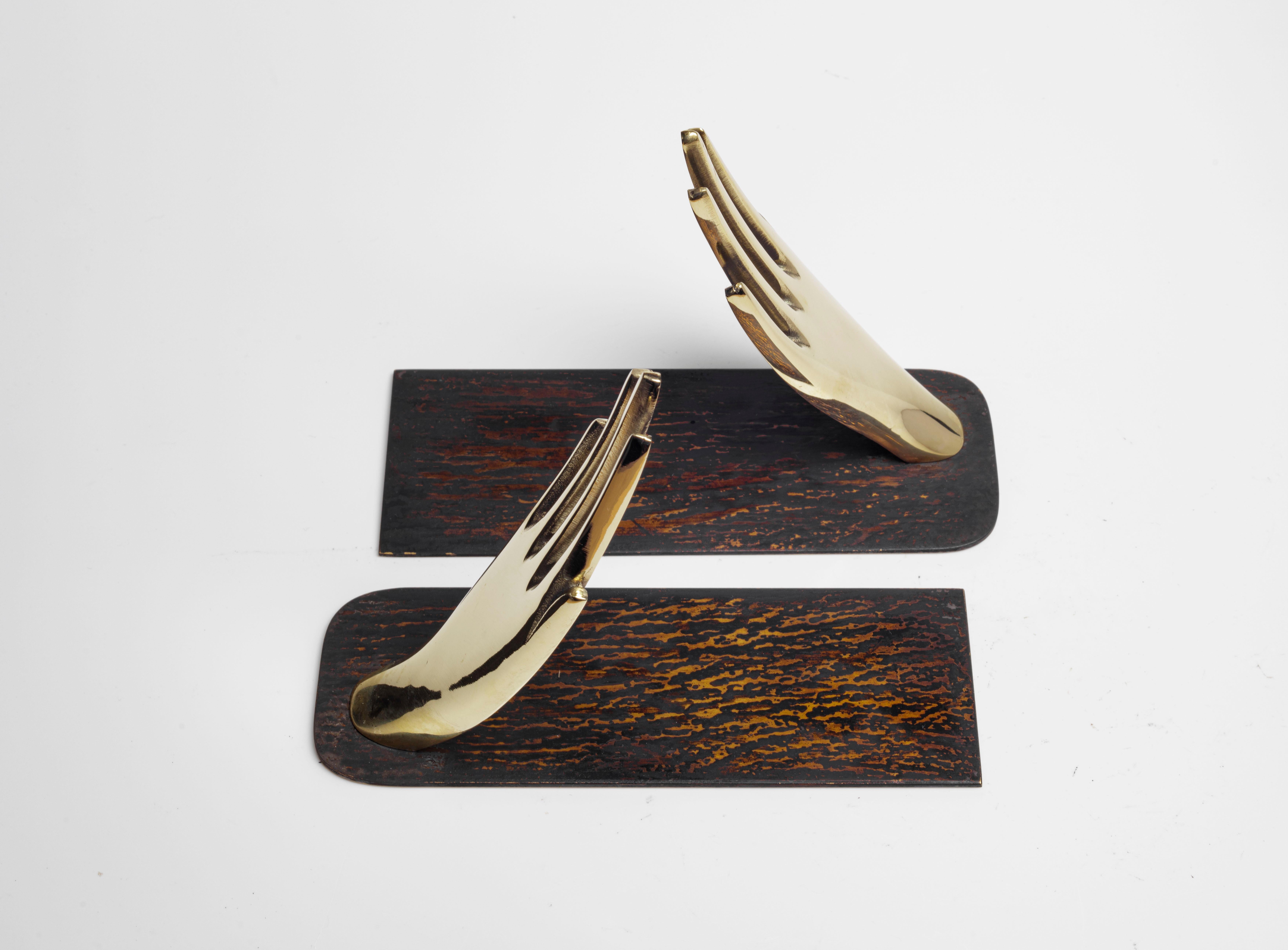 Contemporary Carl Auböck Pair of #1928 Bookends 
