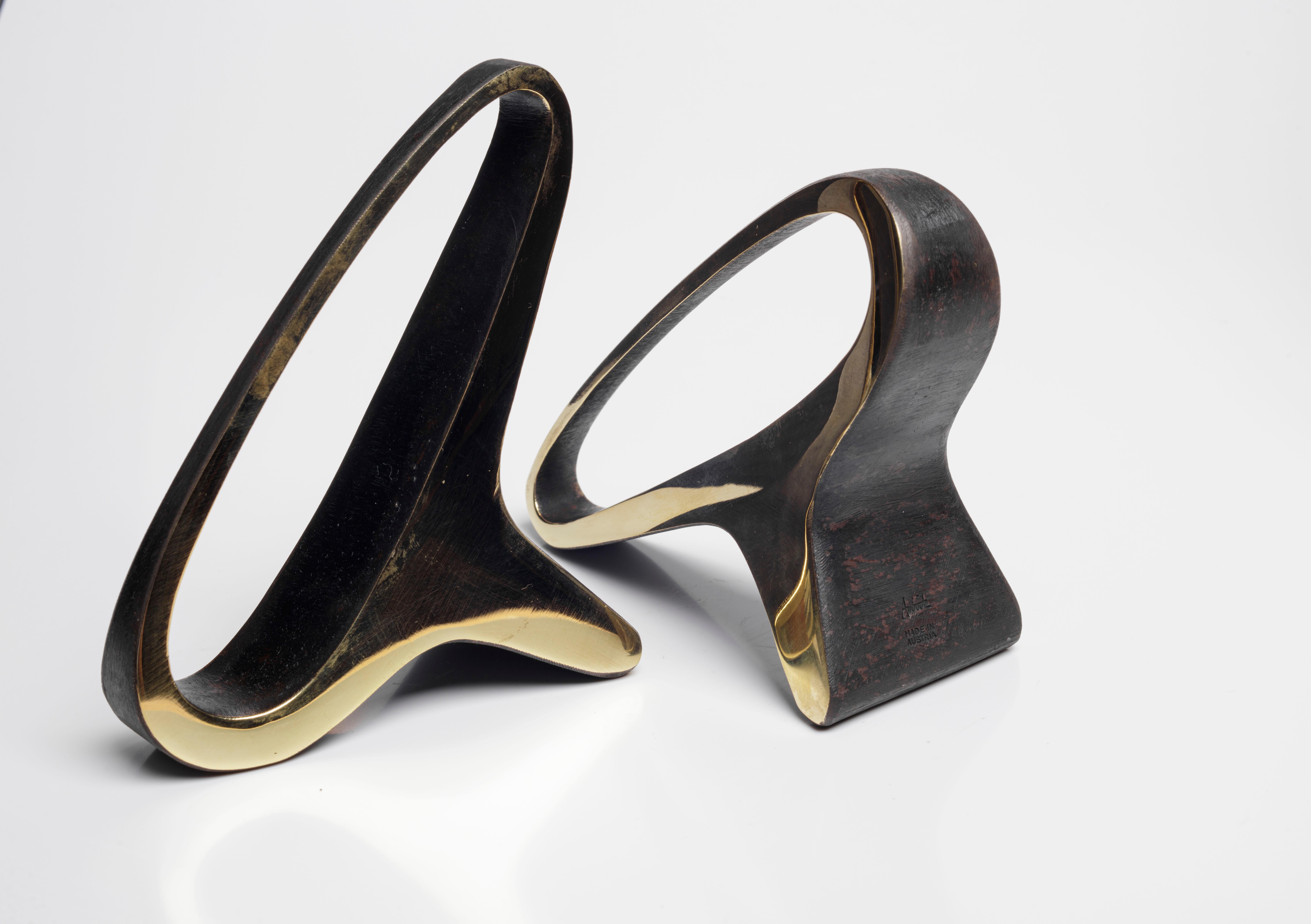 Contemporary Carl Auböck Pair of #3848 Bookends 