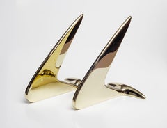 Carl Auböck Pair of #4630 Bookends "Hook", Austria, 2022