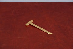 Brass Paperknife with Bookmark by Werkstätte Carl Auböck, Austria