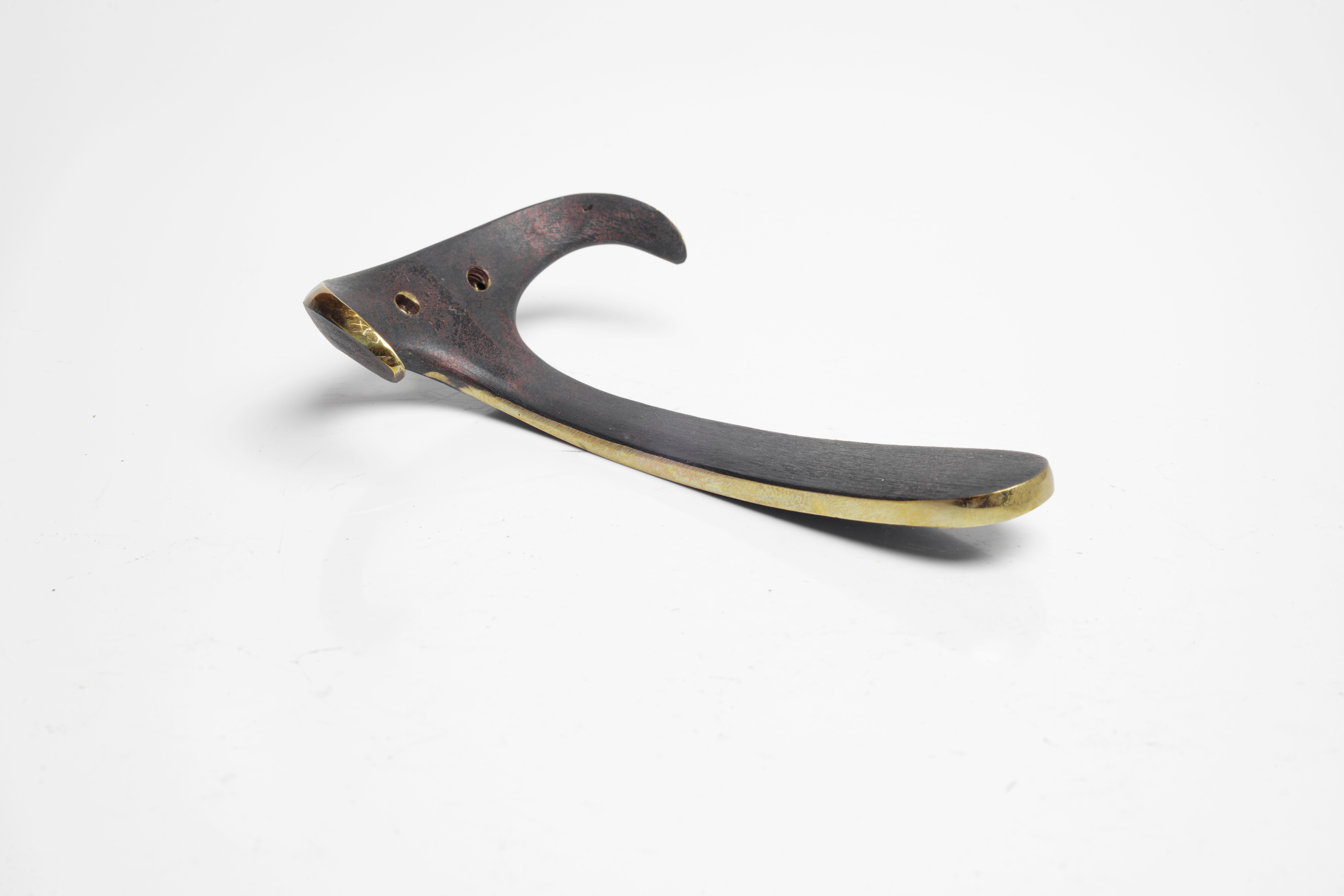 Carl Auböck Patinated #4982-2 Wall Hooks, Austria 2022 In New Condition For Sale In Berlin, DE