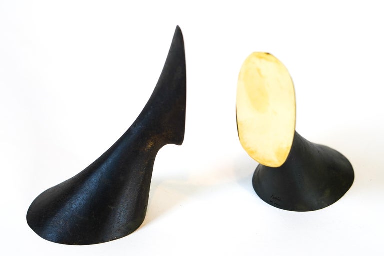 Austrian Carl Aubock Patinated Brass Bookends #3651 For Sale