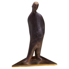 Carl Aubock Patinated Brass "Standing" Figural Sculpture #4069