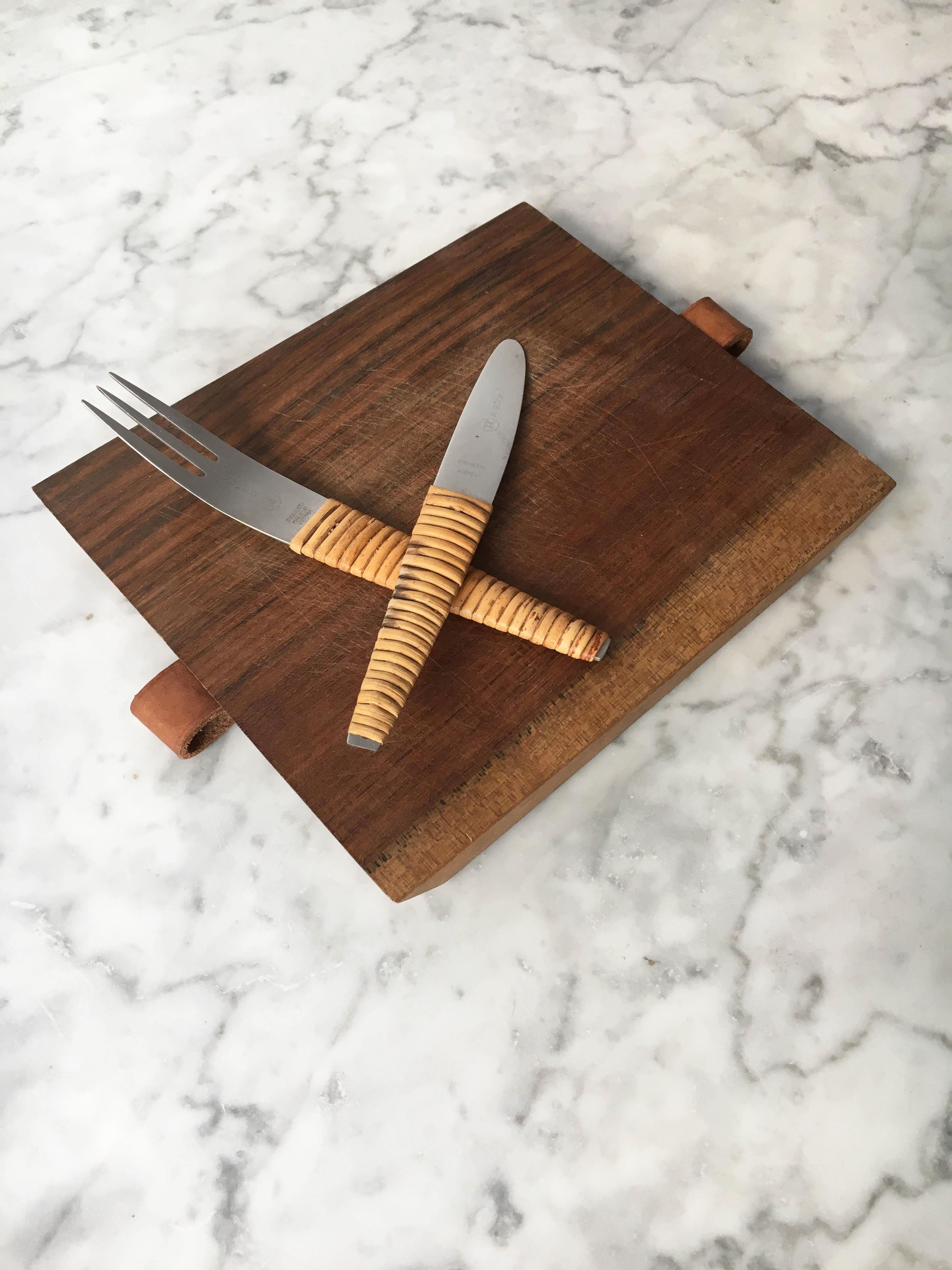 Carl Auböck Pic-Nick Board with Knife and Fork, Austria, 1950s For Sale 8