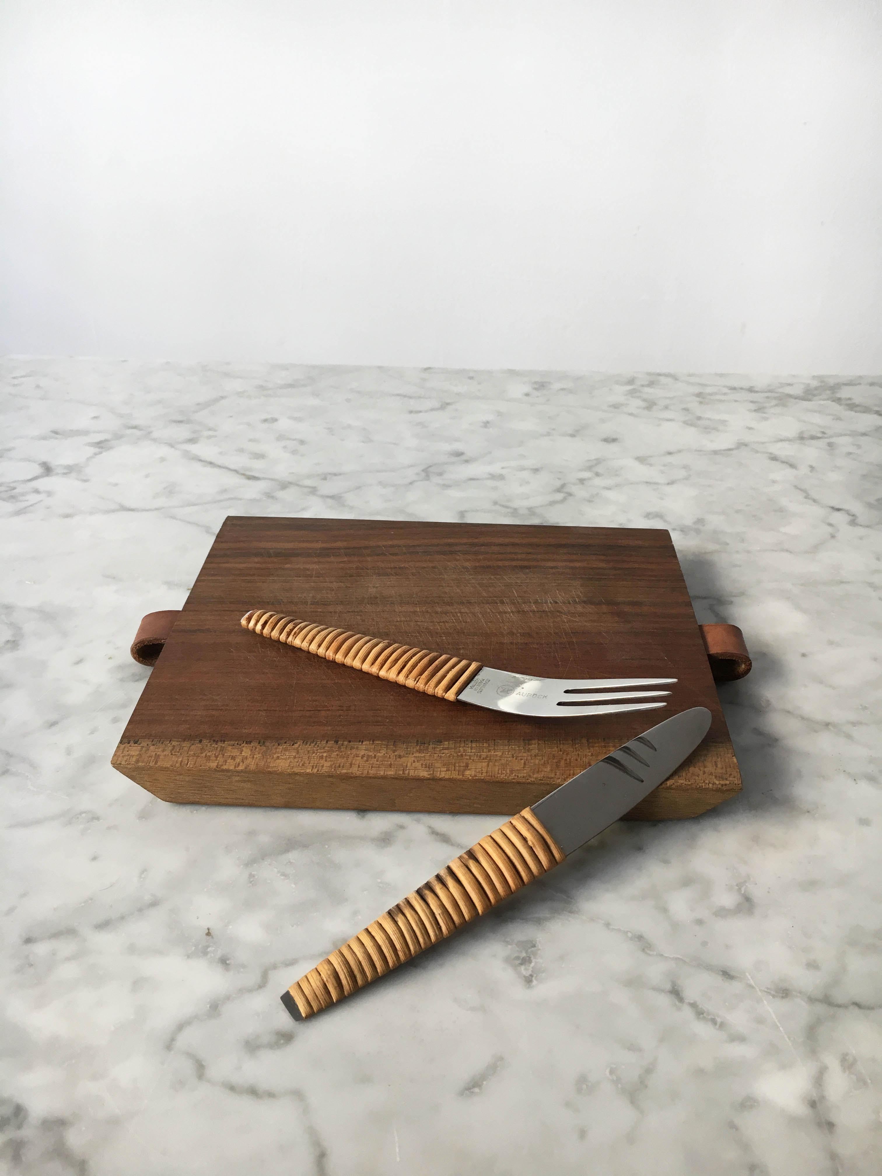 Carl Auböck Pic-Nick Board with Knife and Fork, Austria, 1950s For Sale 1