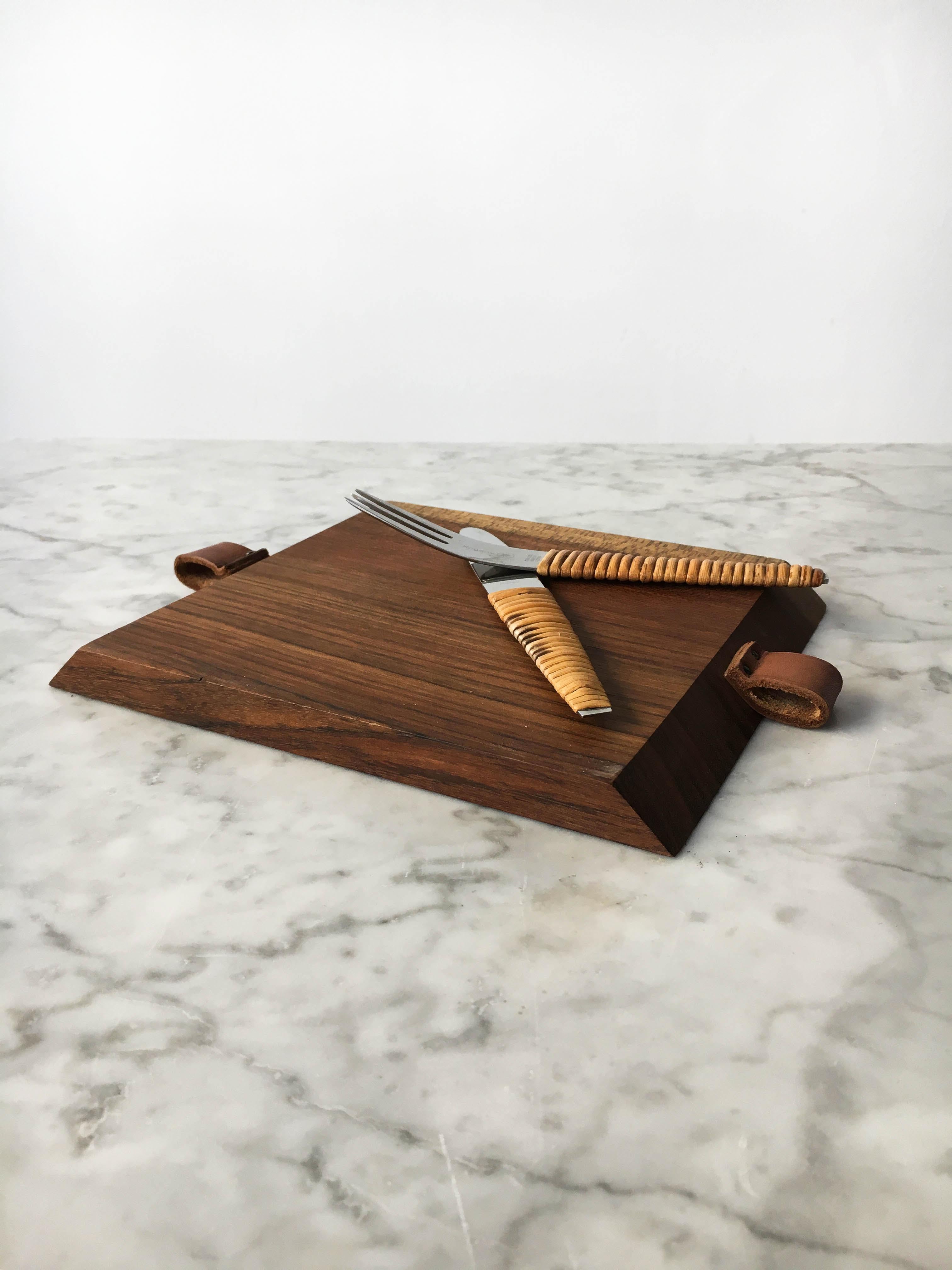 Carl Auböck Picnic Board with Knife and Fork, Austria, 1950s For Sale 3