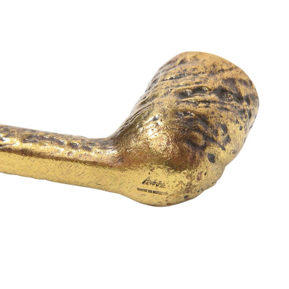 Carl Auböck Pipe Paperweight, Brass, Signed For Sale 3