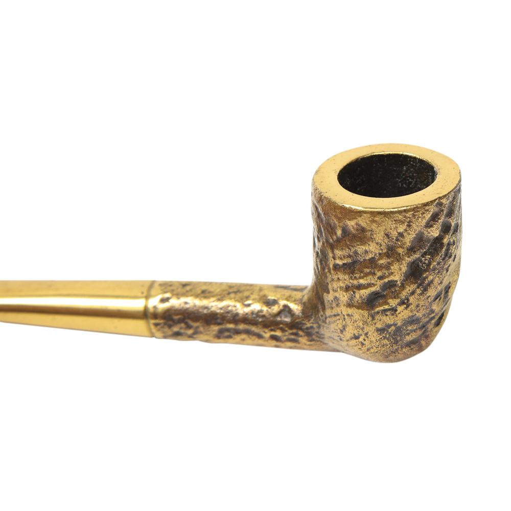 Carl Auböck Pipe Paperweight, Brass, Signed In Good Condition For Sale In New York, NY