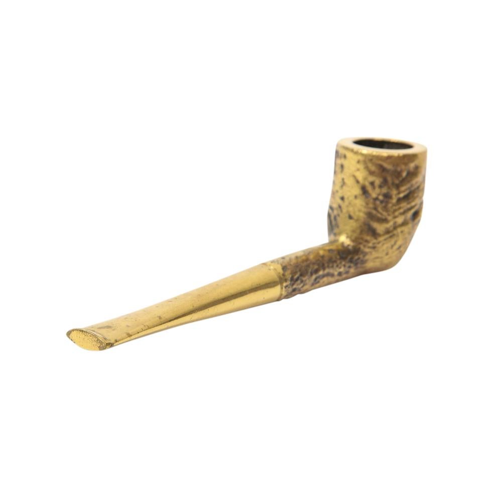 Carl Auböck Pipe Paperweight, Brass, Signed For Sale 2