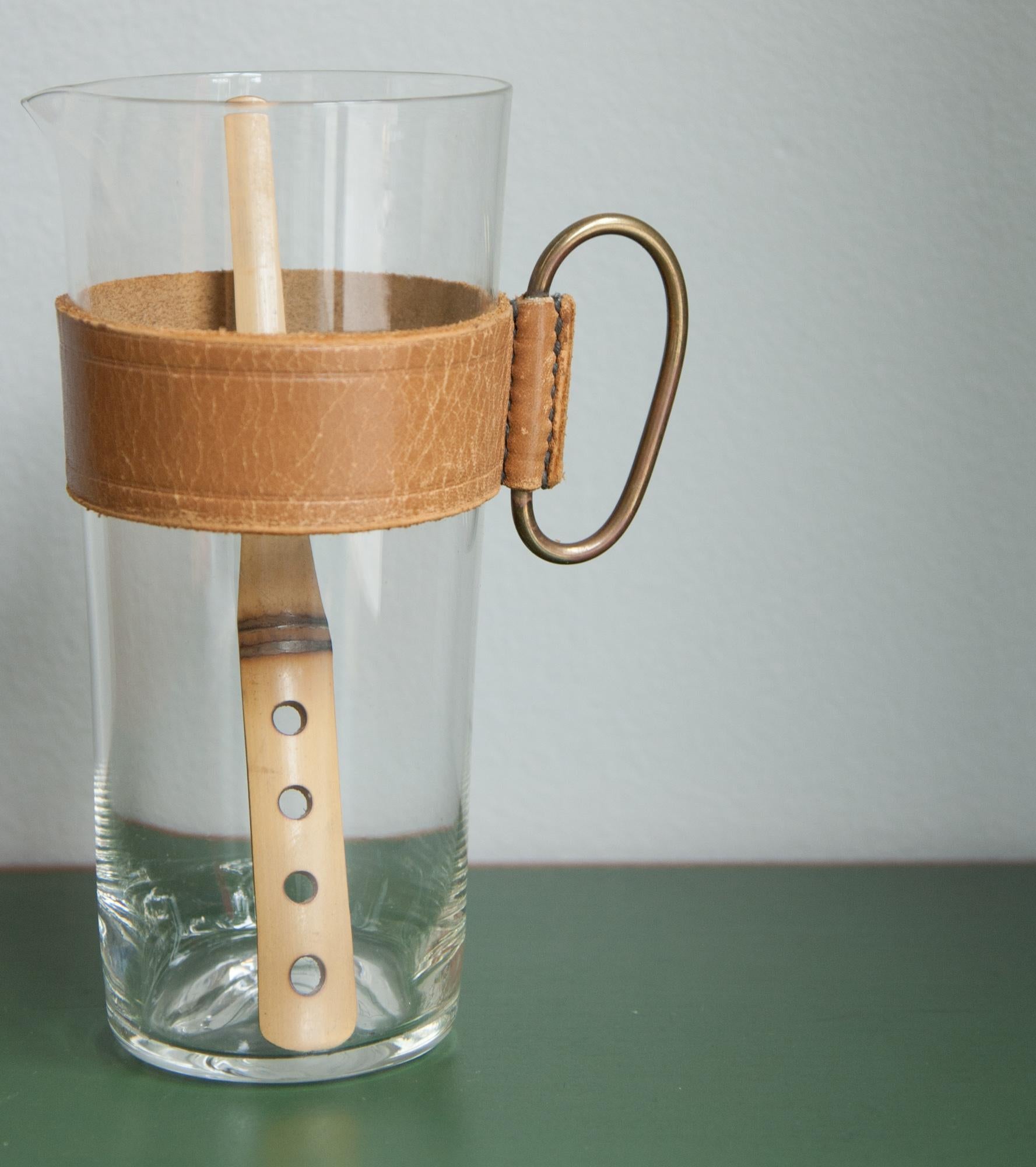 Austrian Carl Auböck Pitcher and Bamboo Stirrer For Sale