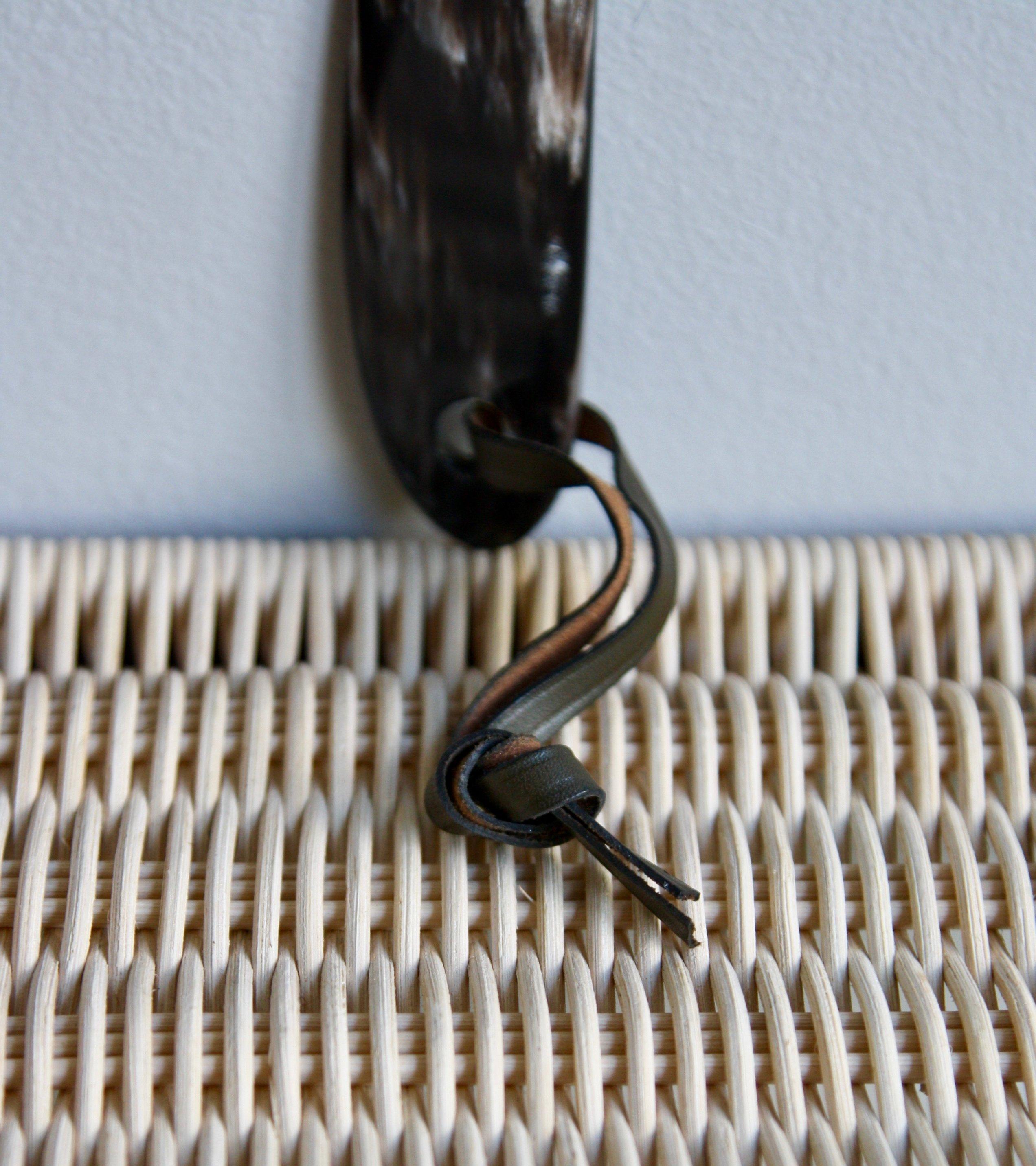 Carl Auböck Sculptural Horn Letter Opener with Leather Strap 4