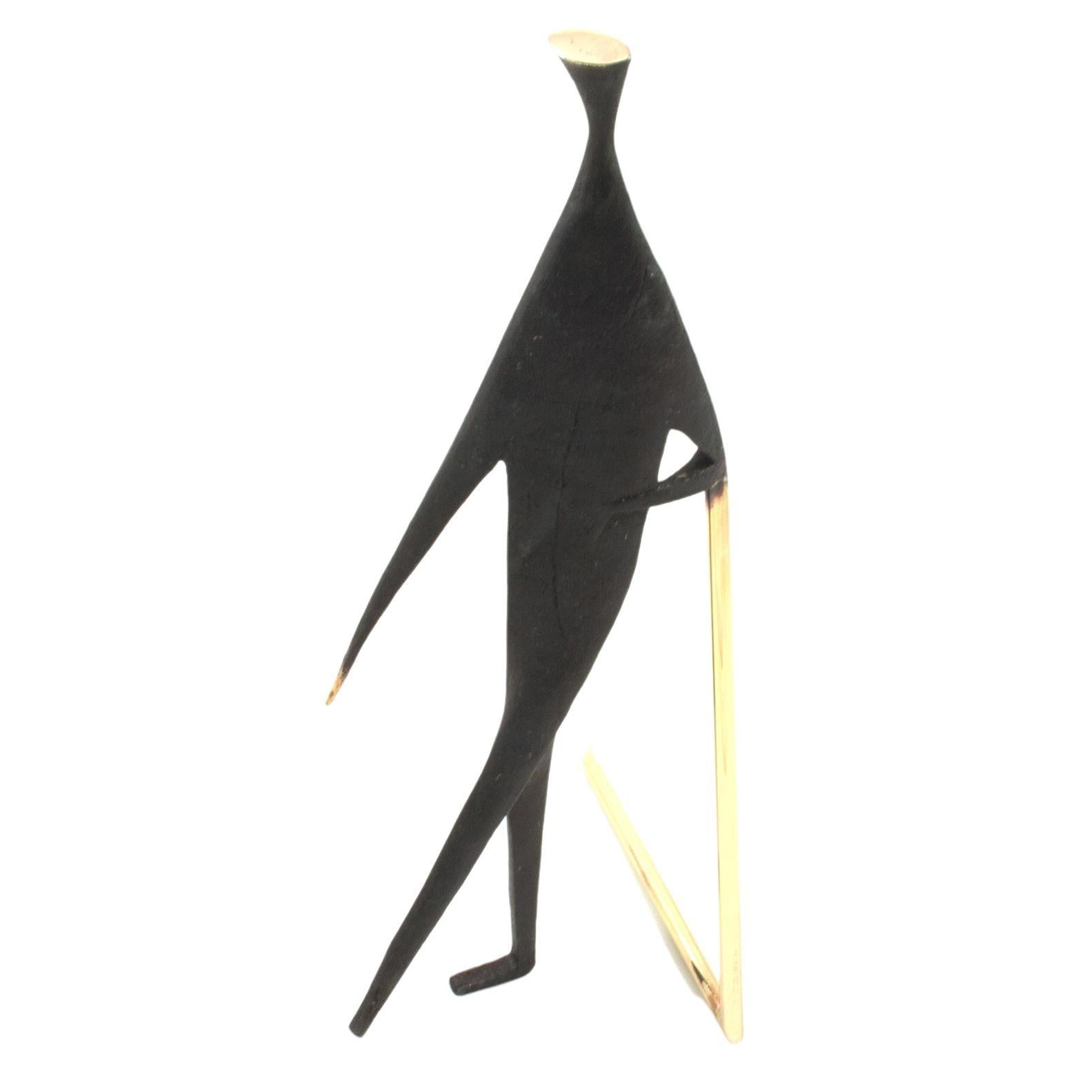 Carl Auböck Sculpture "Man with Stick" #4060 For Sale