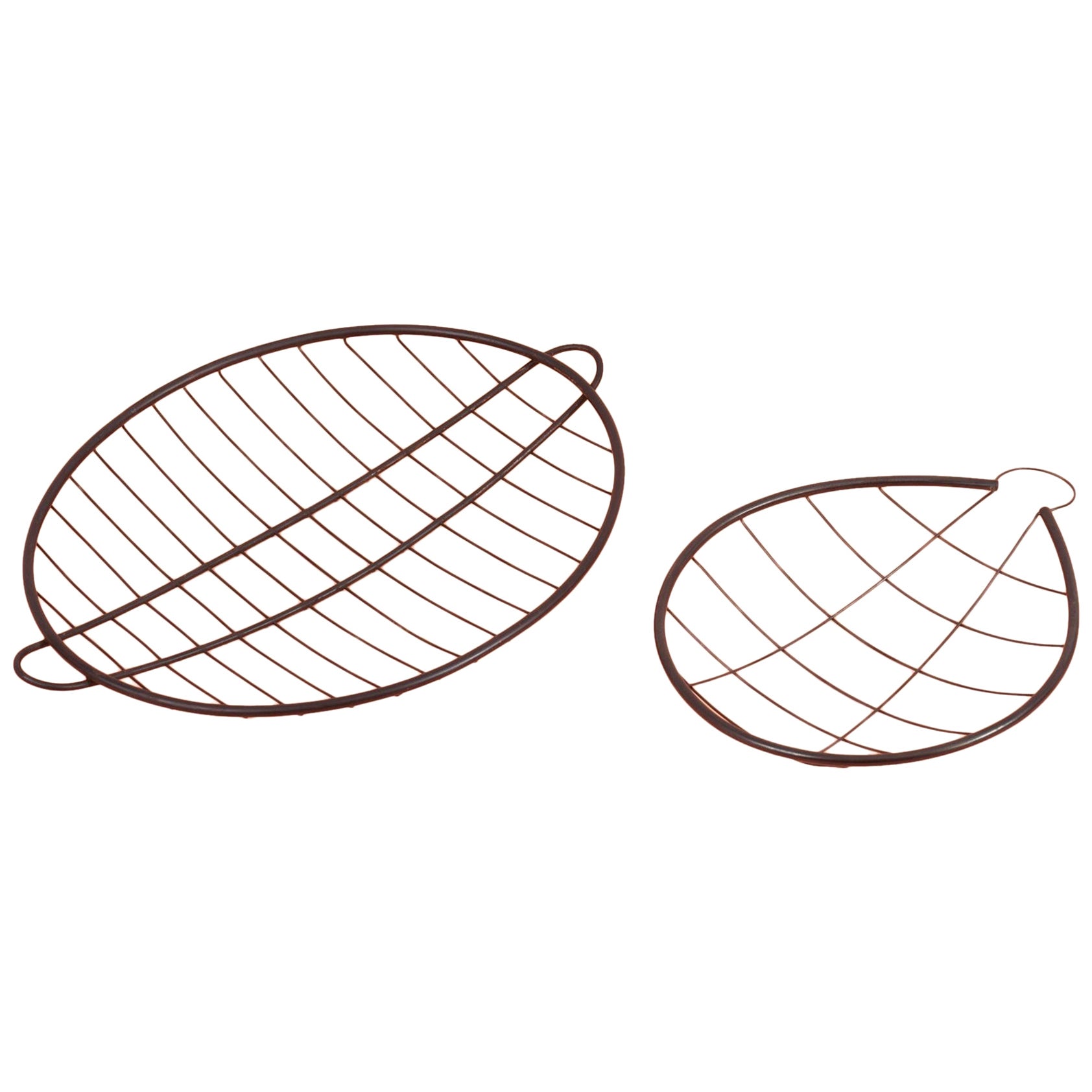 Carl Auböck Juego de cesta de fruta grande nº 7252 y cesta de fruta pequeña nº 7226 en venta