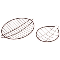 Carl Aubck - Lot de n°7252 - Grand panier à fruits et n° 7226 - Petit panier à fruits
