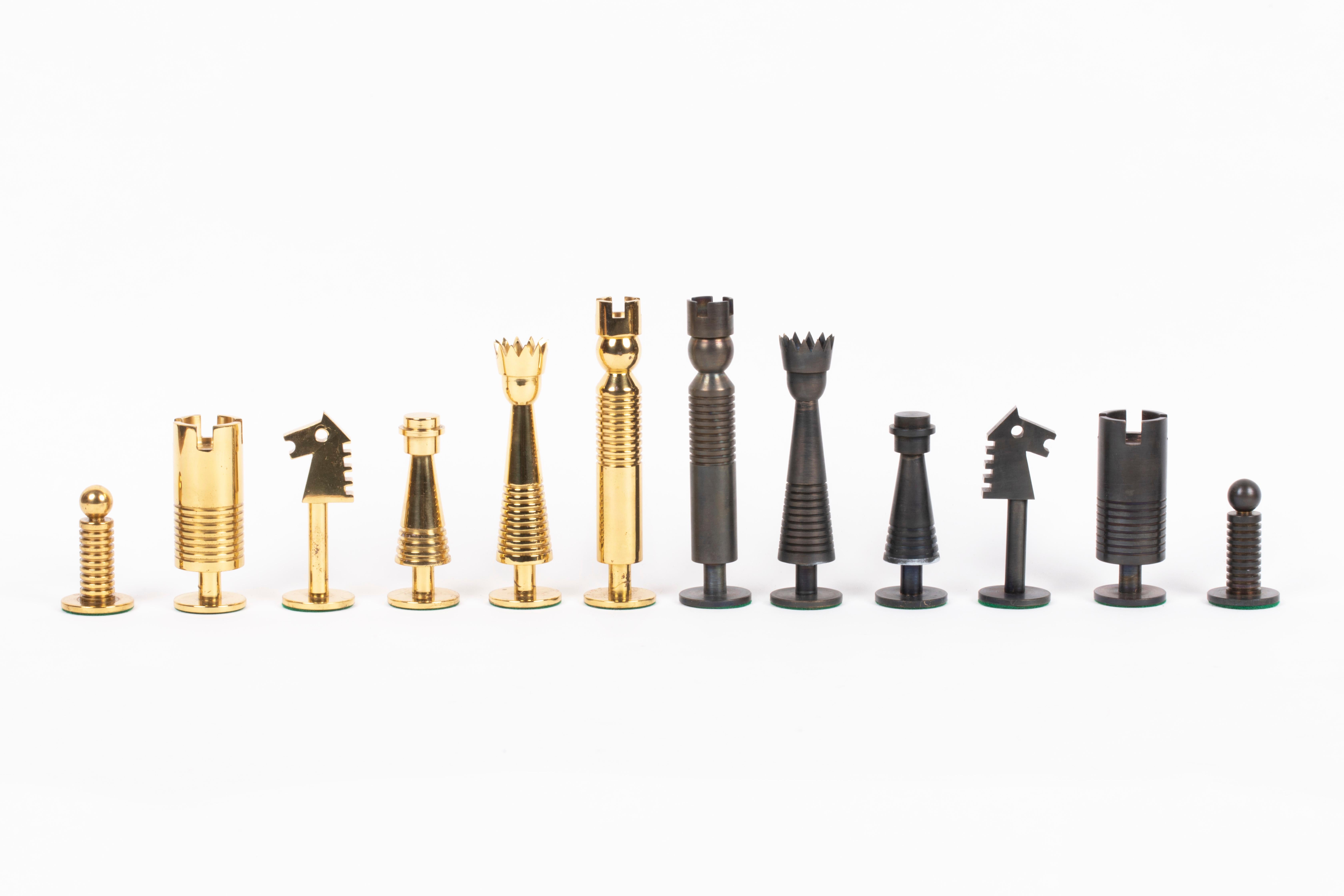 Austrian Carl Auböck Set of Chess Pieces, Austria, 1960s