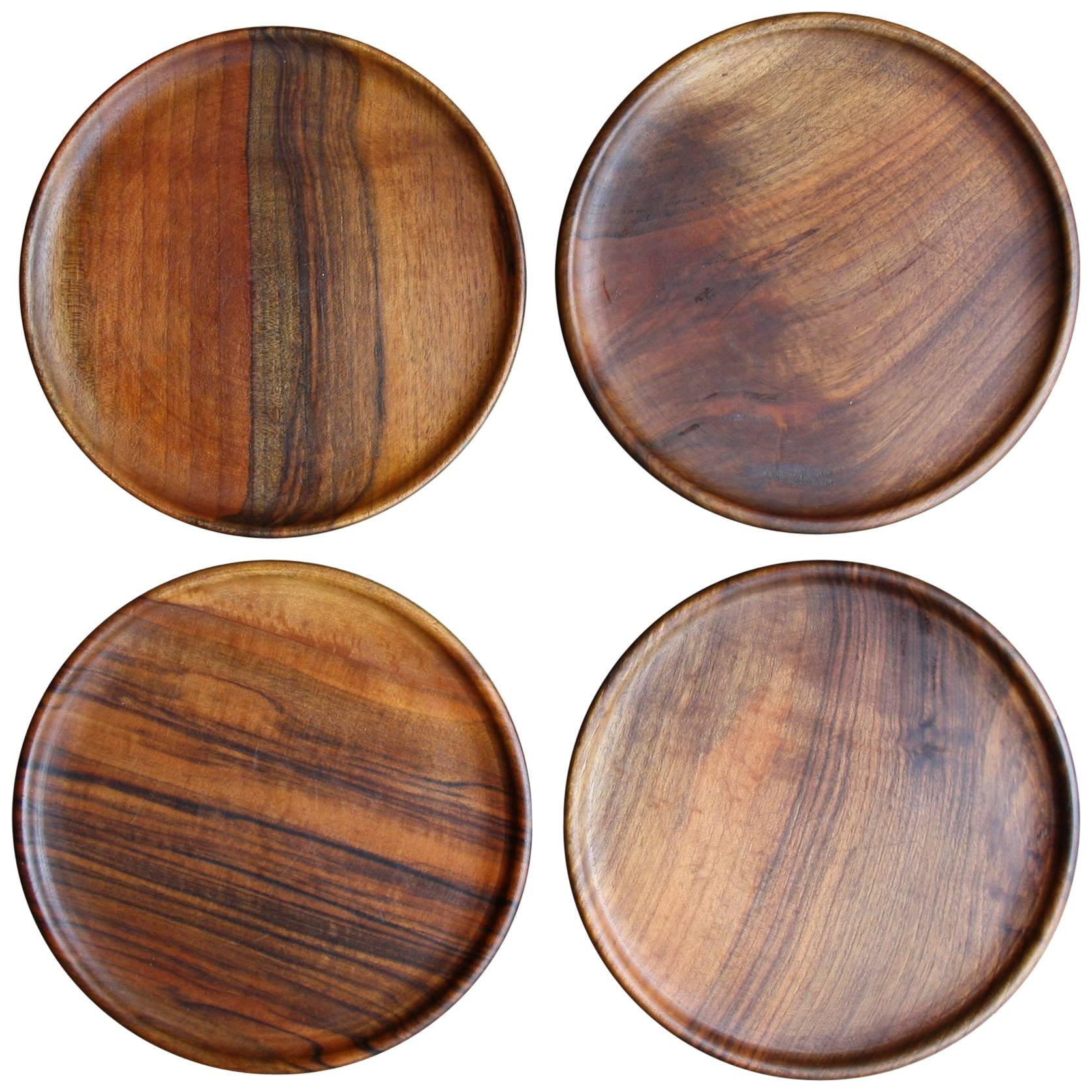 Carl Auböck Set of Four Walnut Plates