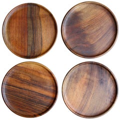 Carl Auböck Set of Four Walnut Plates