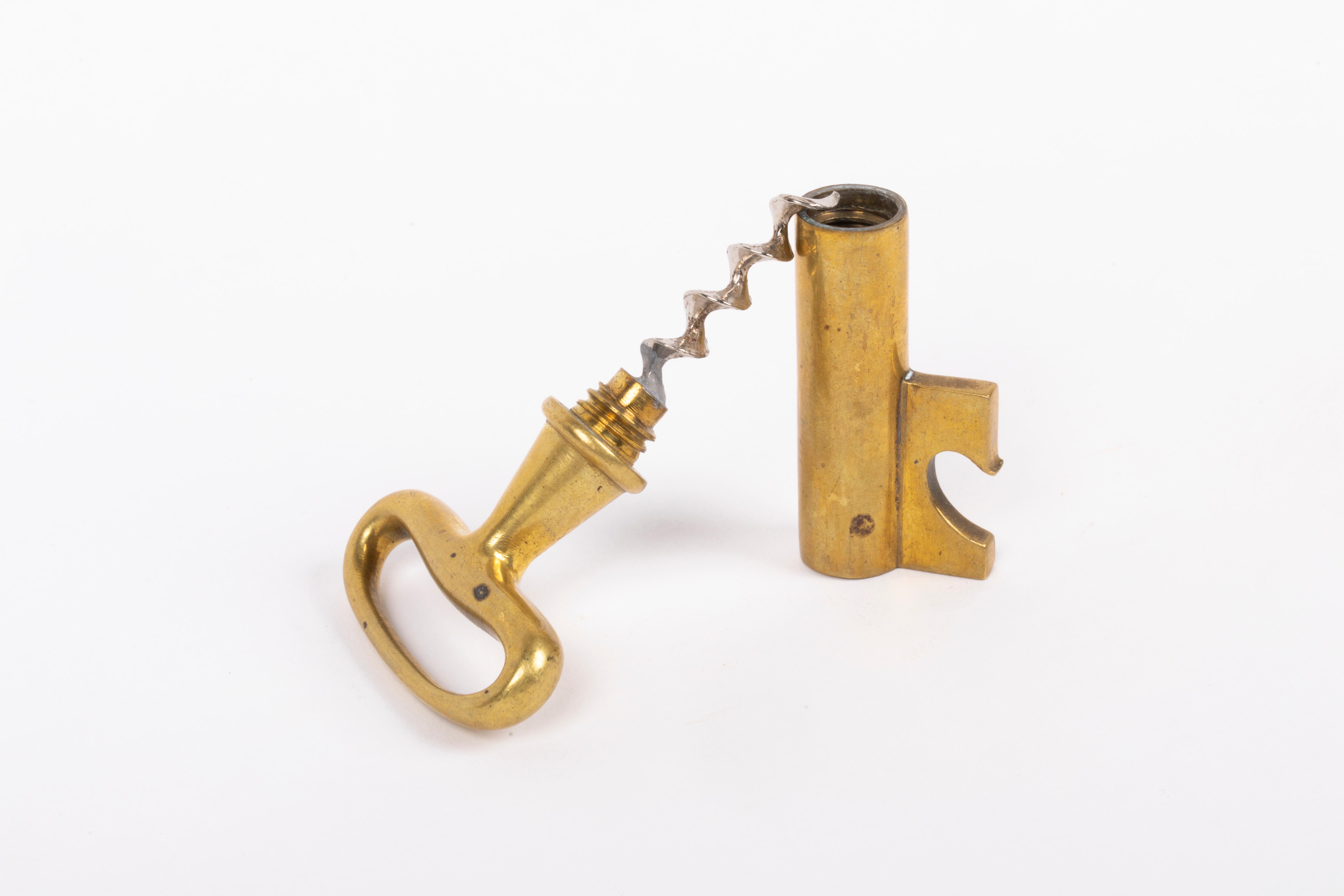 Brass Carl Auböck Set of 2 Cork Screws, Austria 1960s For Sale