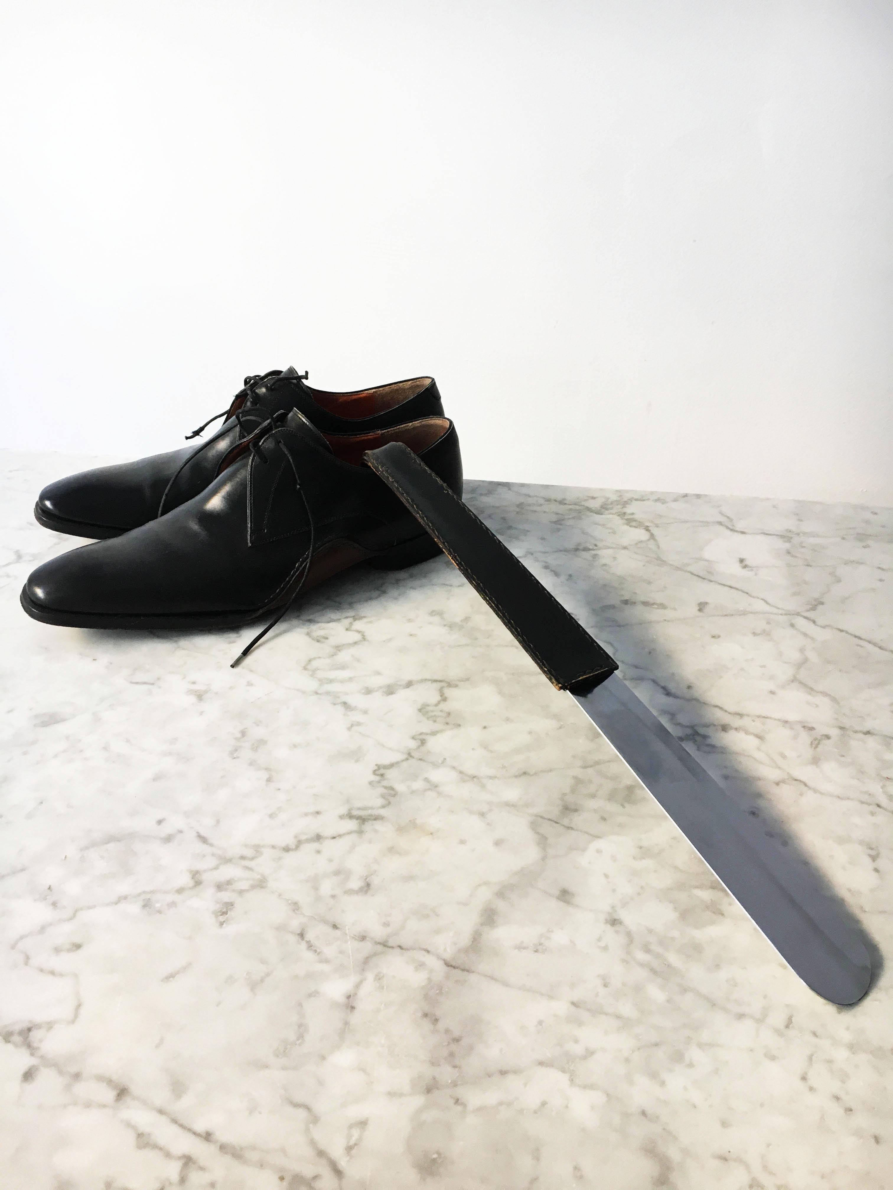 Leather Carl Auböck Shoe Horn, Austria 1960s For Sale