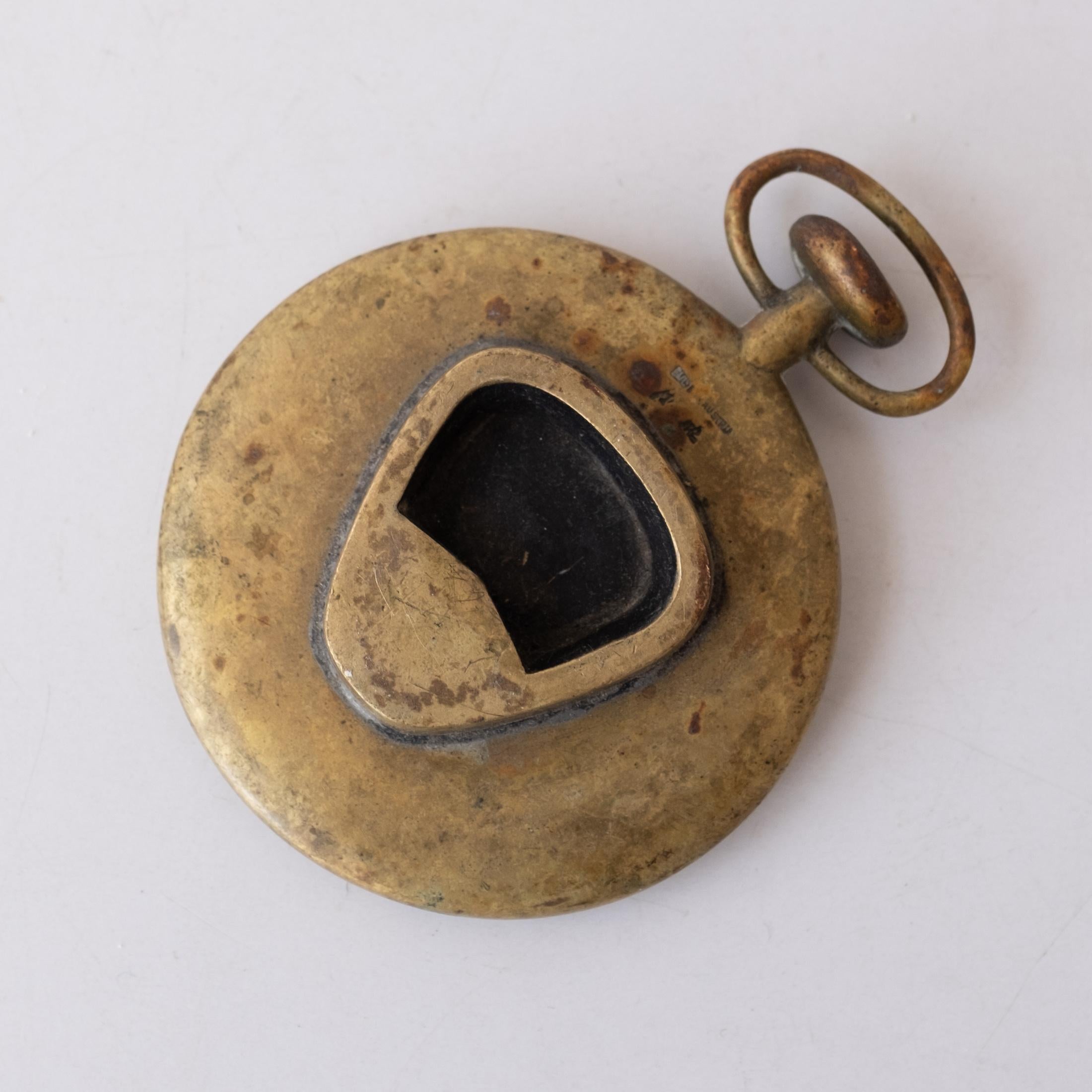 Mid-Century Modern Carl Auböck Solid Bronze Pocket Watch Bottle Opener Paperweight