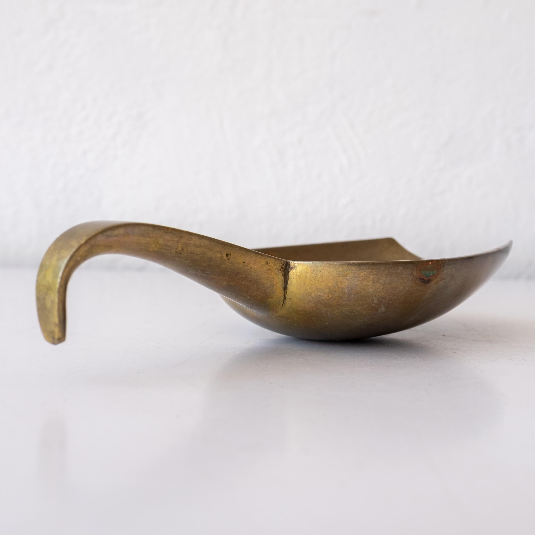 Carl Auböck Solid Bronze Scoop Bowl In Good Condition In San Diego, CA