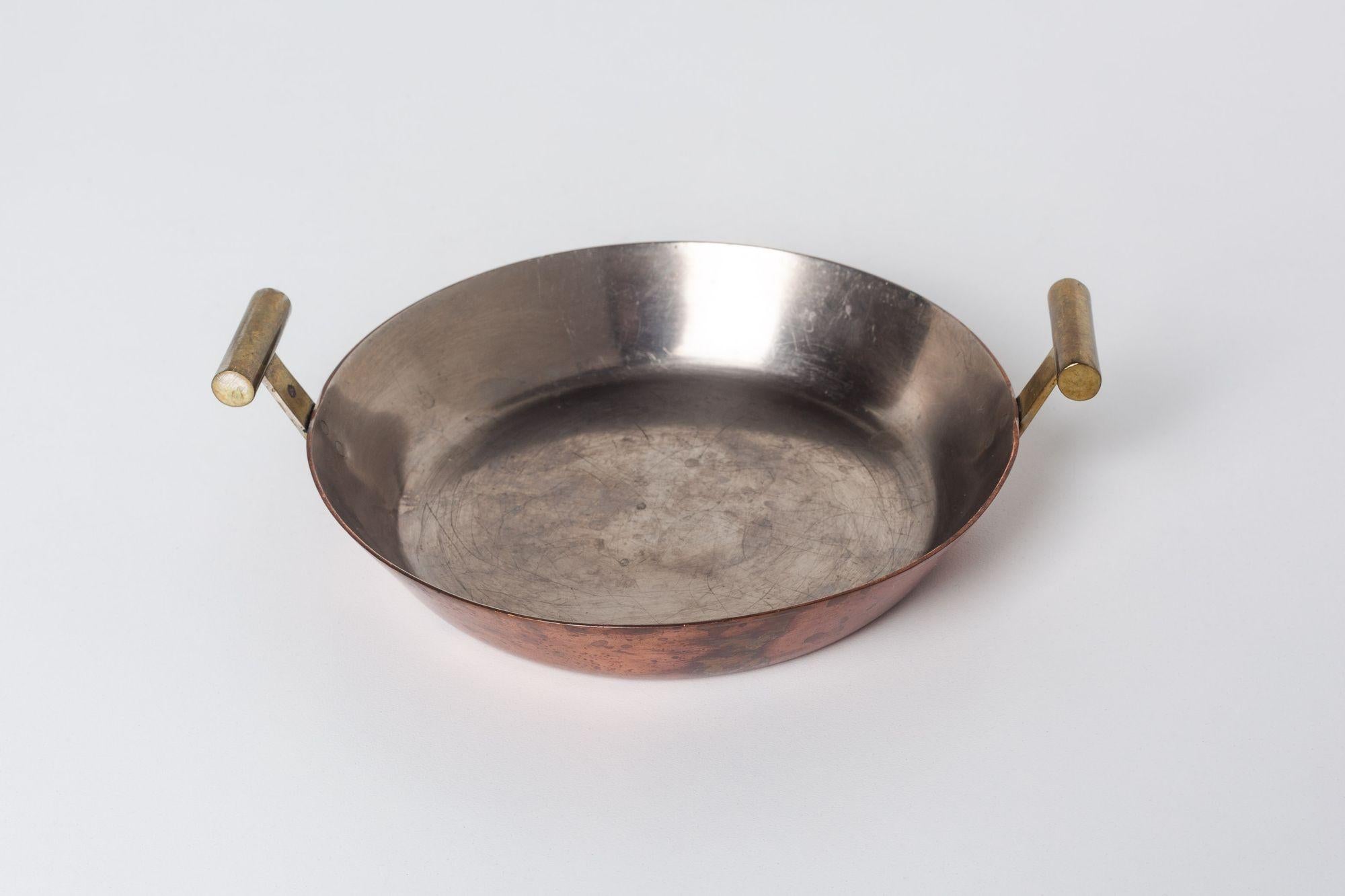 Carl Aubock Steel and Copper Egg Pans, Set of Four In Good Condition For Sale In Chicago, IL