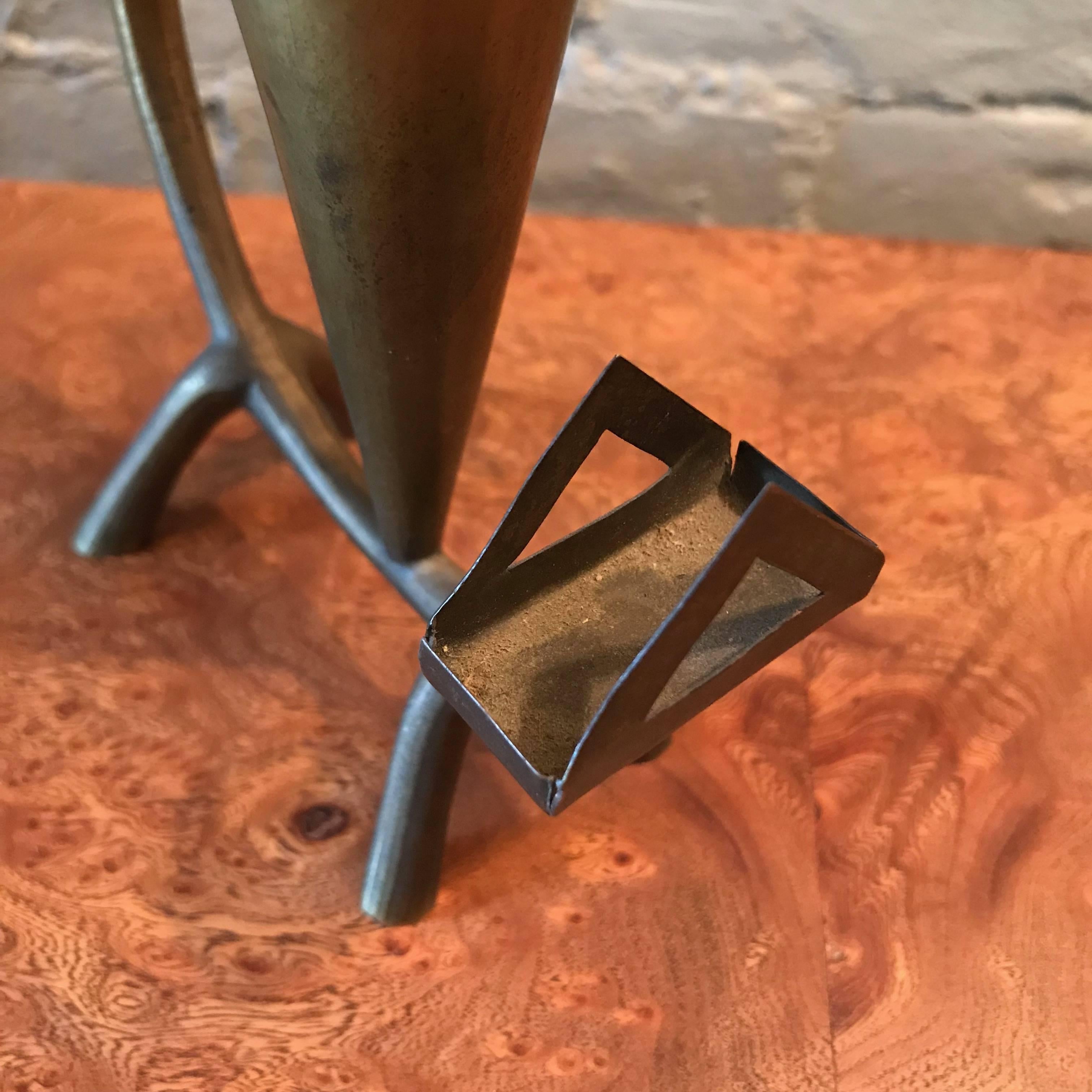 Mid-Century Modern Brass Cat Table Lighter