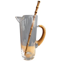 Carl Aubock Style Drink Pitcher with bamboo Stir