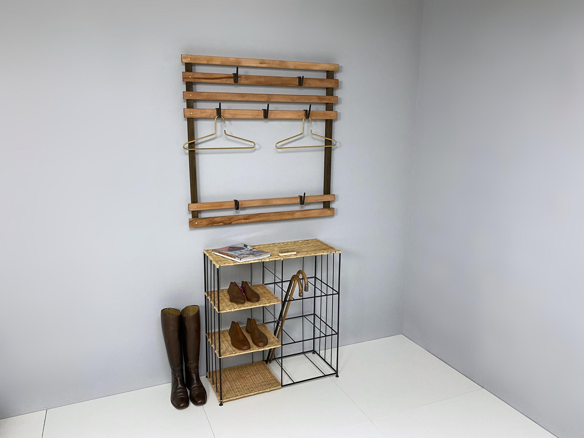 Mid-Century Modern Midcentury Rattan Étagère, Shelf, 1950s, Austria For Sale