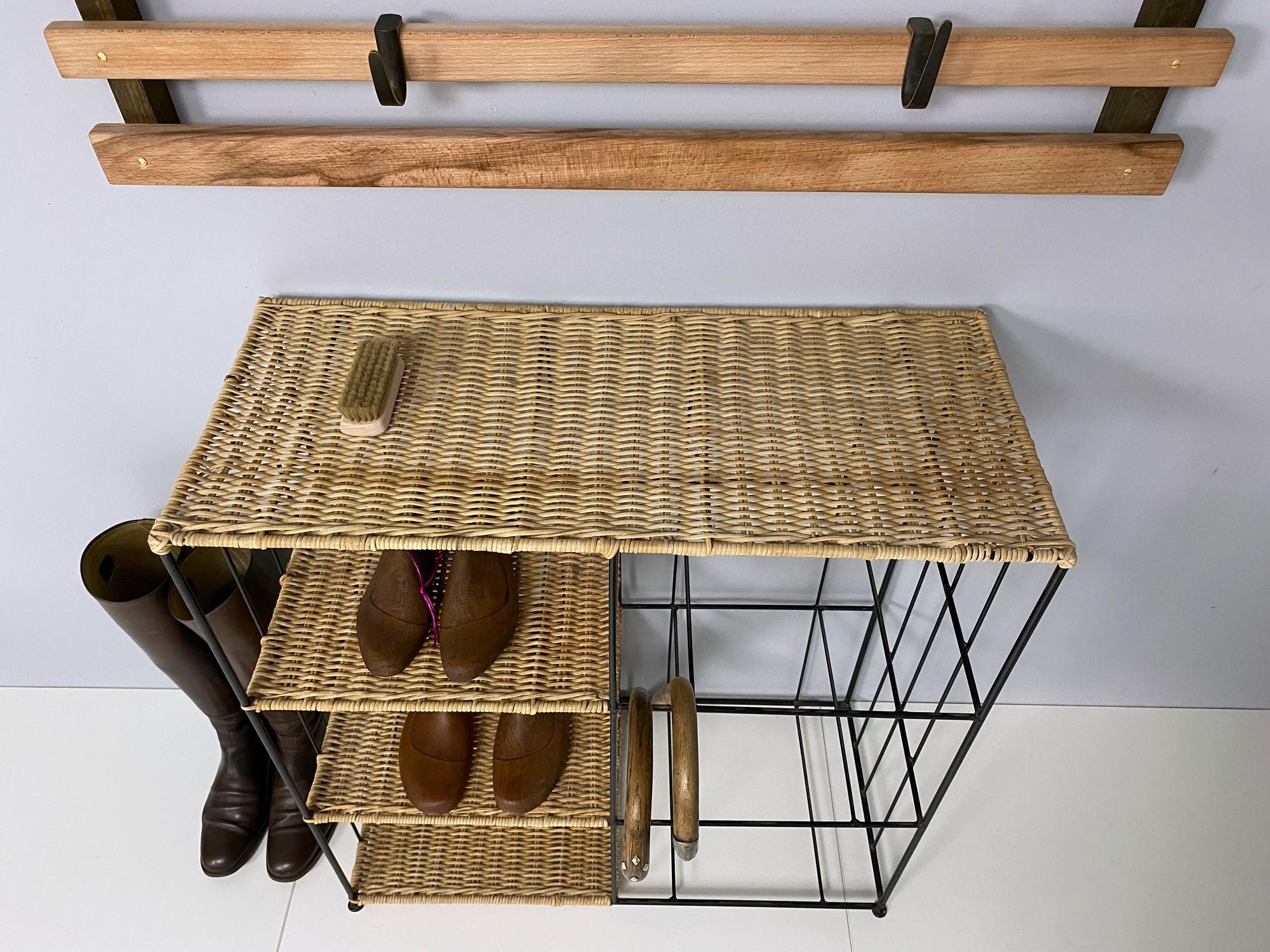 20th Century Midcentury Rattan Étagère, Shelf, 1950s, Austria For Sale