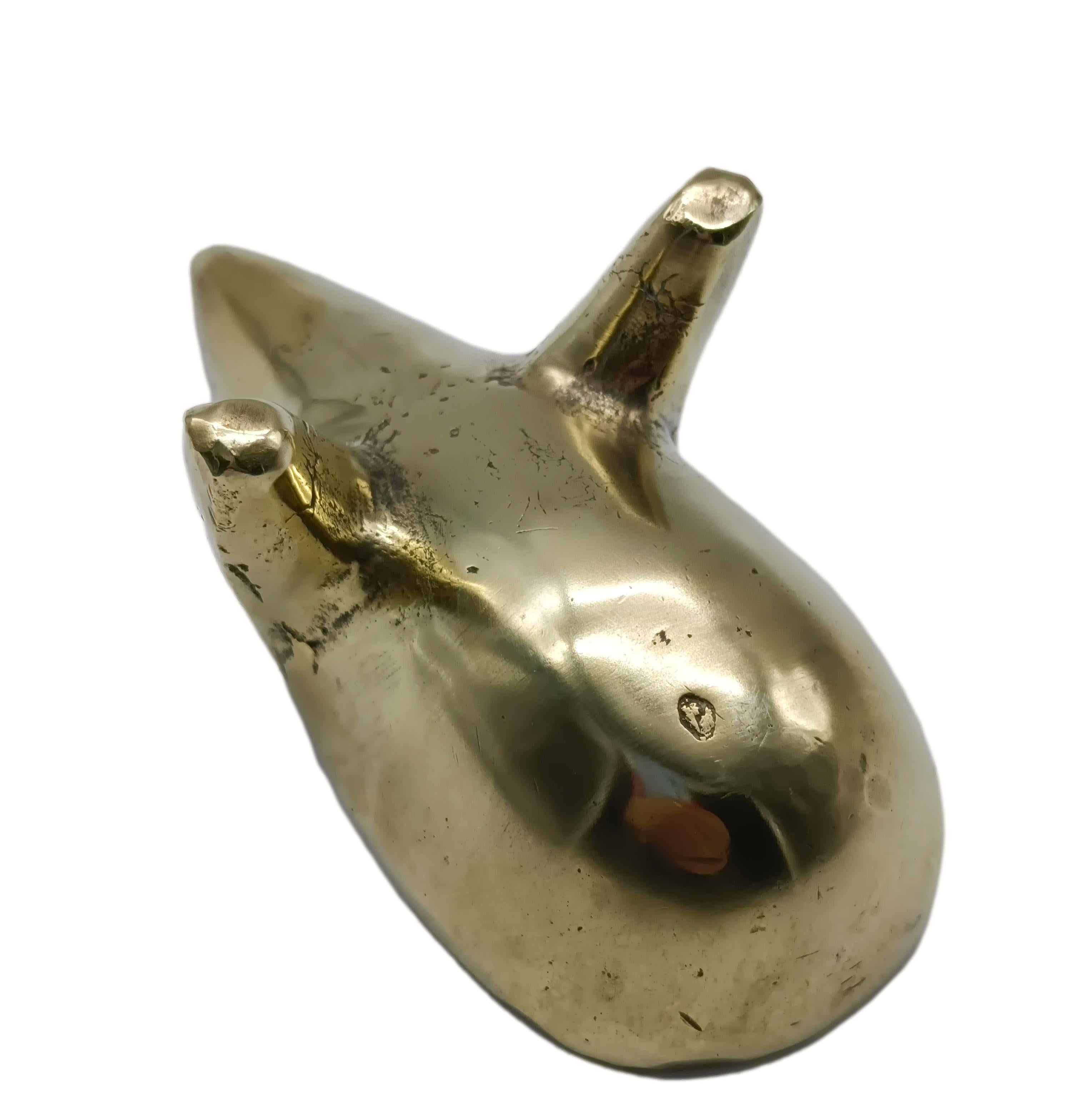 Porte-pipe en laiton de style Carl Aubock, Italie, années 1950 Bon état - En vente à Naples, IT