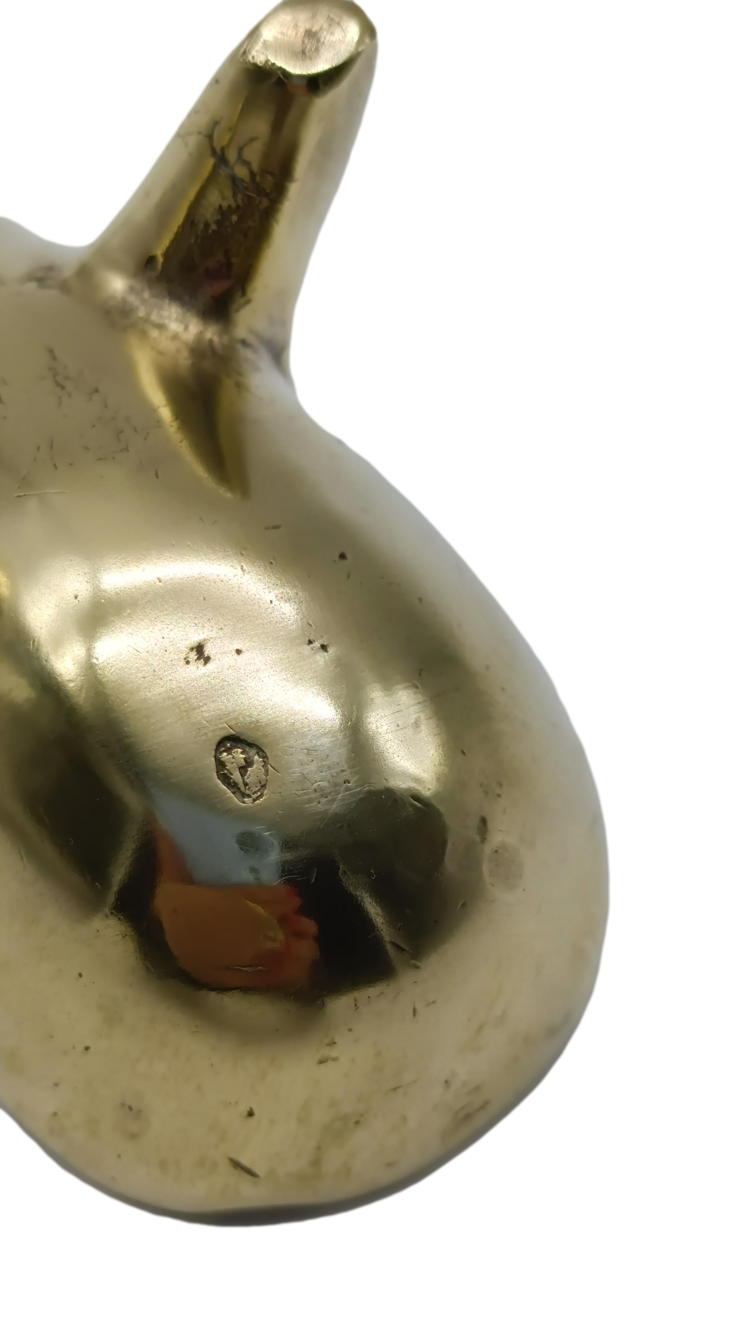 Mid-20th Century Porte-pipe en laiton de style Carl Aubock, Italie, années 1950 en vente