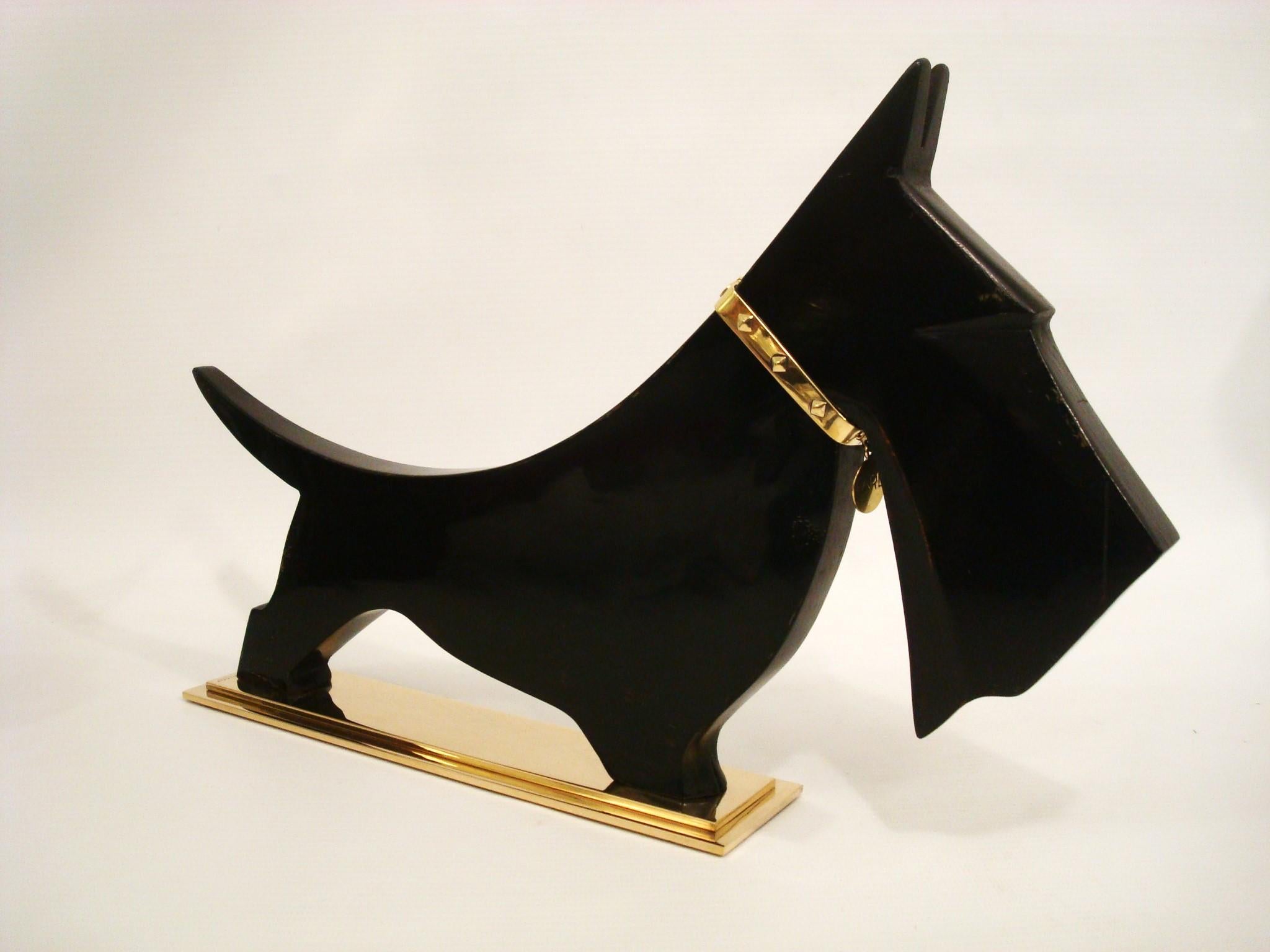 Inizio XX secolo Scultura in stile Scotch Terrier Art Deco degli anni '20 di Carl Auböck in vendita