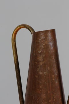 Gießkanne im Stil von Carl Auböck aus Kupfer und Messing