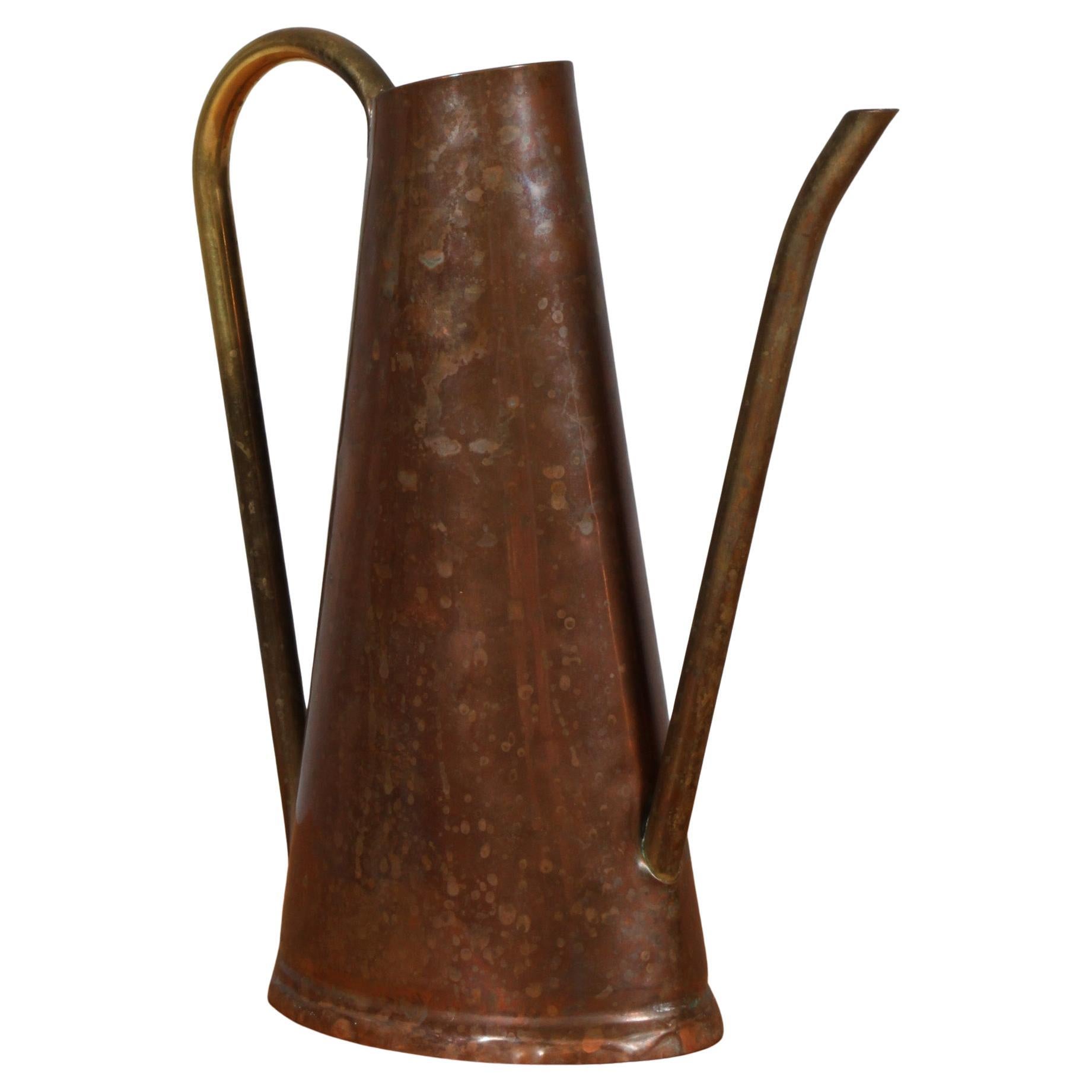 Carl Auböck style Watering Can in Copper and Brass